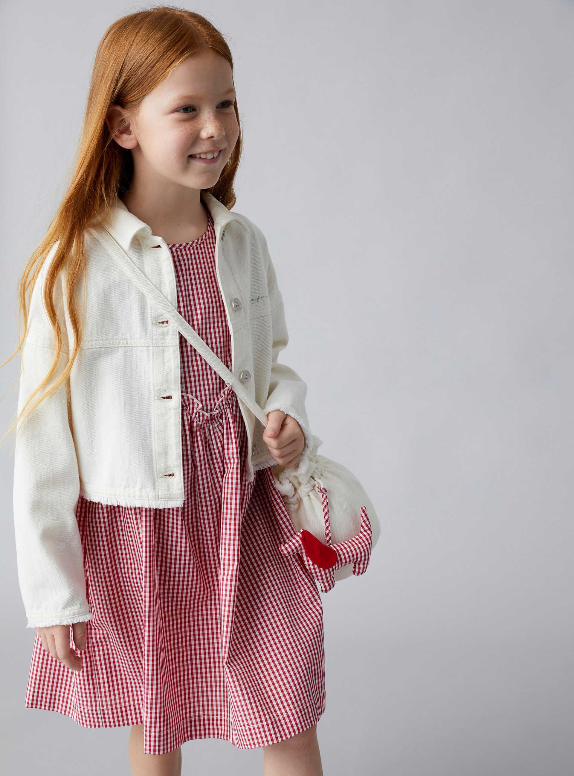 Jacke aus weißem Denim - Weiss | Il Gufo