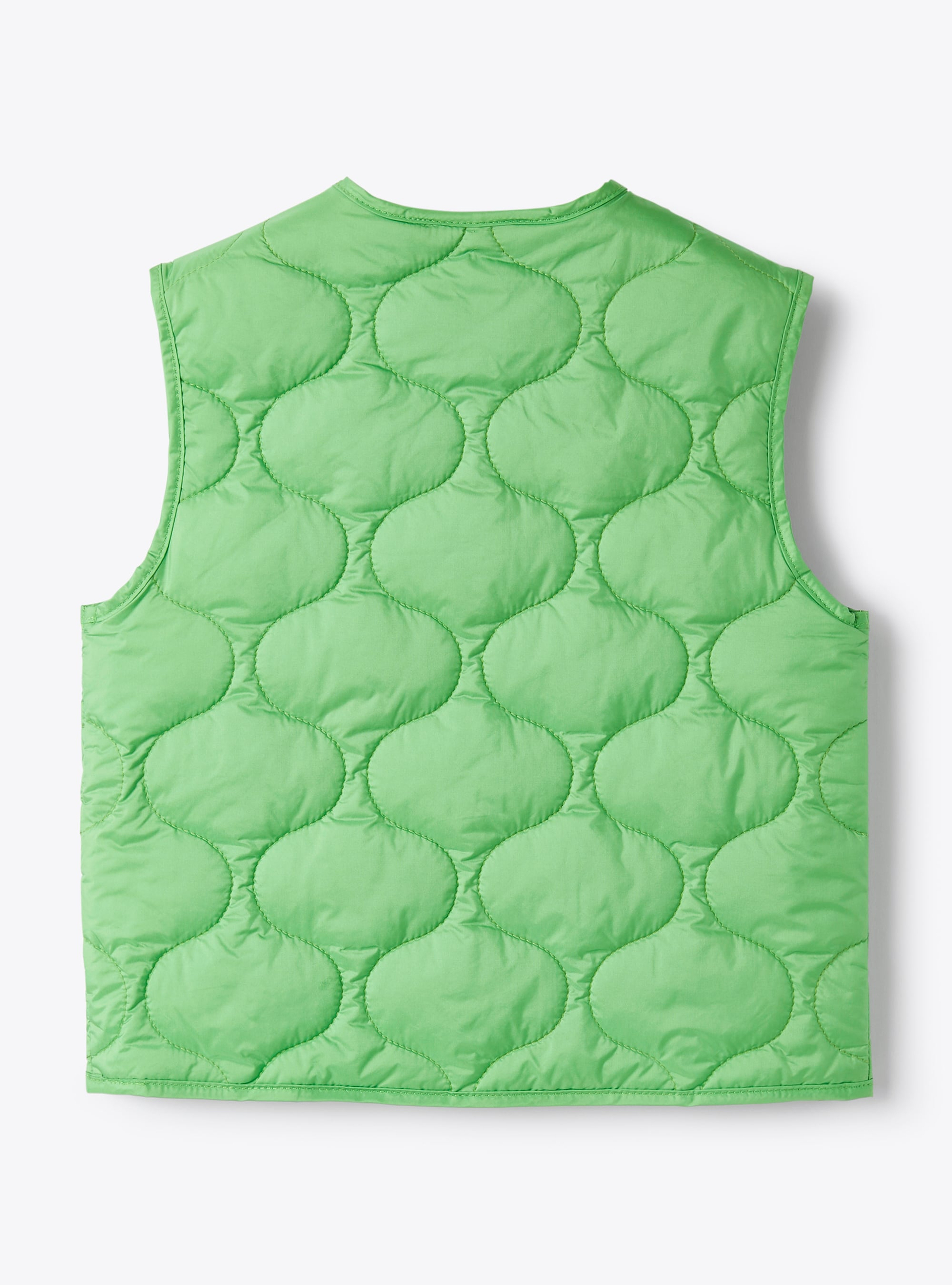 Waistcoat in quilted downproof nylon - Green | Il Gufo