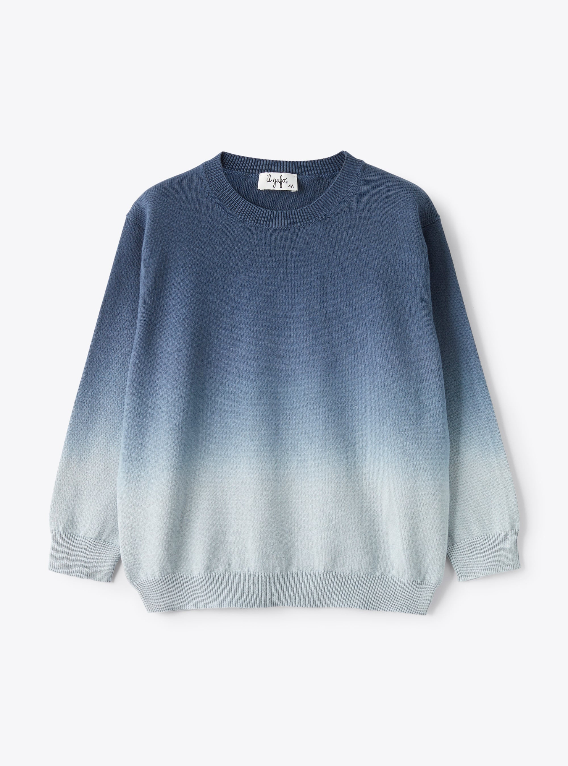 Sweater in blueberry-hued organic cotton - Sweaters - Il Gufo