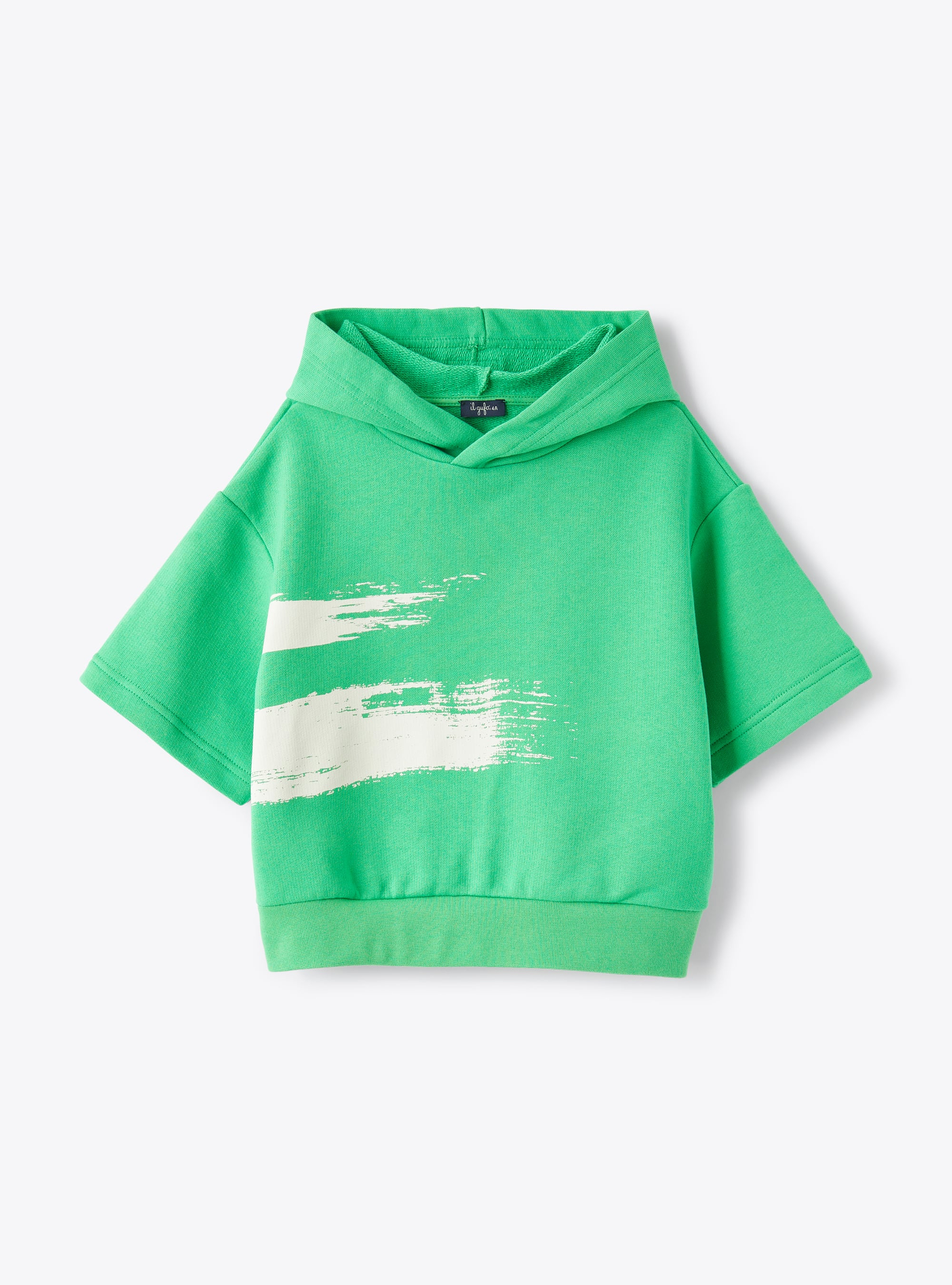 Hooded short-sleeve sweatshirt  - Sweatshirts - Il Gufo