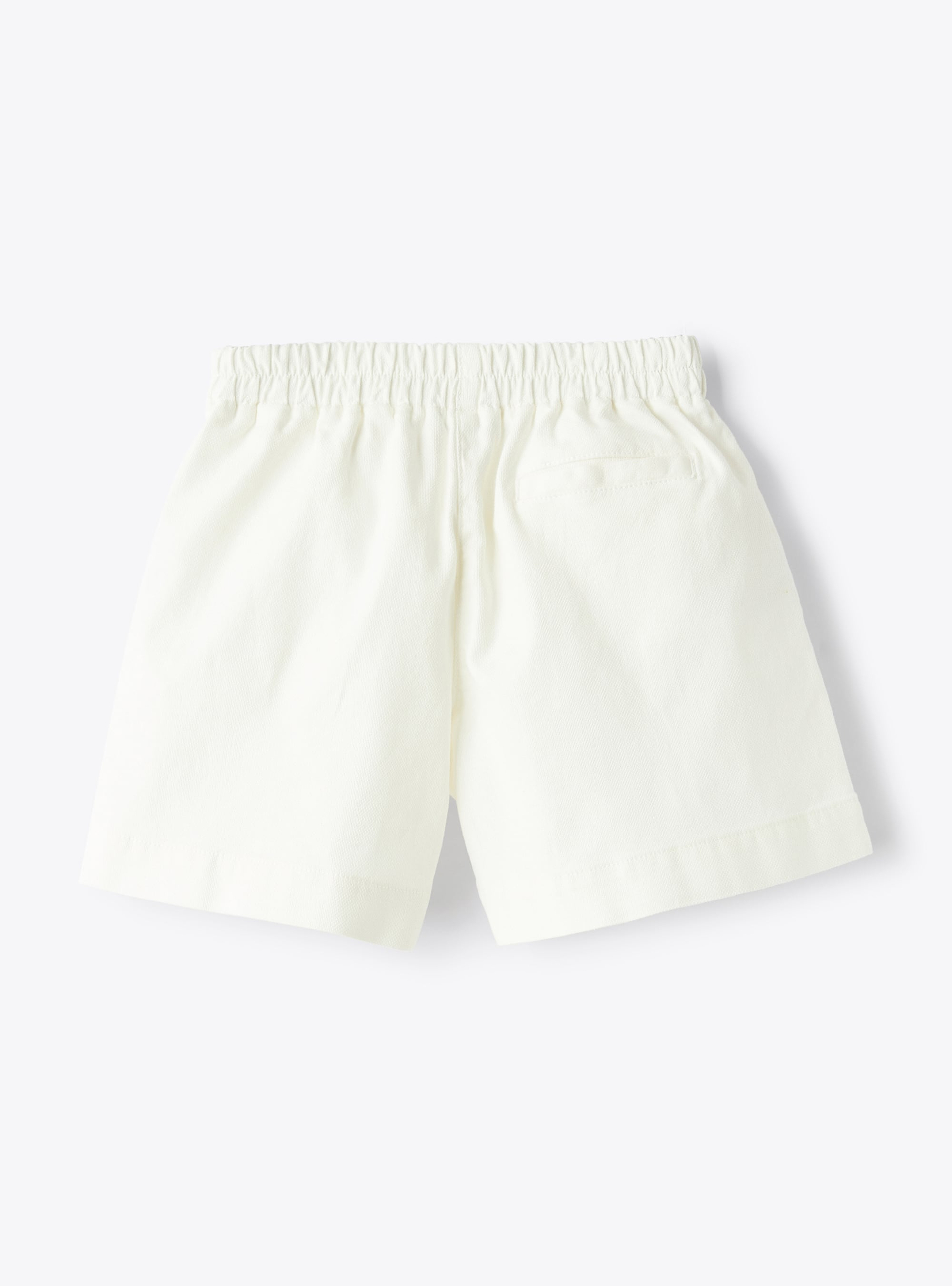Bermuda shorts in white garment-dyed canvas - Trousers - Il Gufo