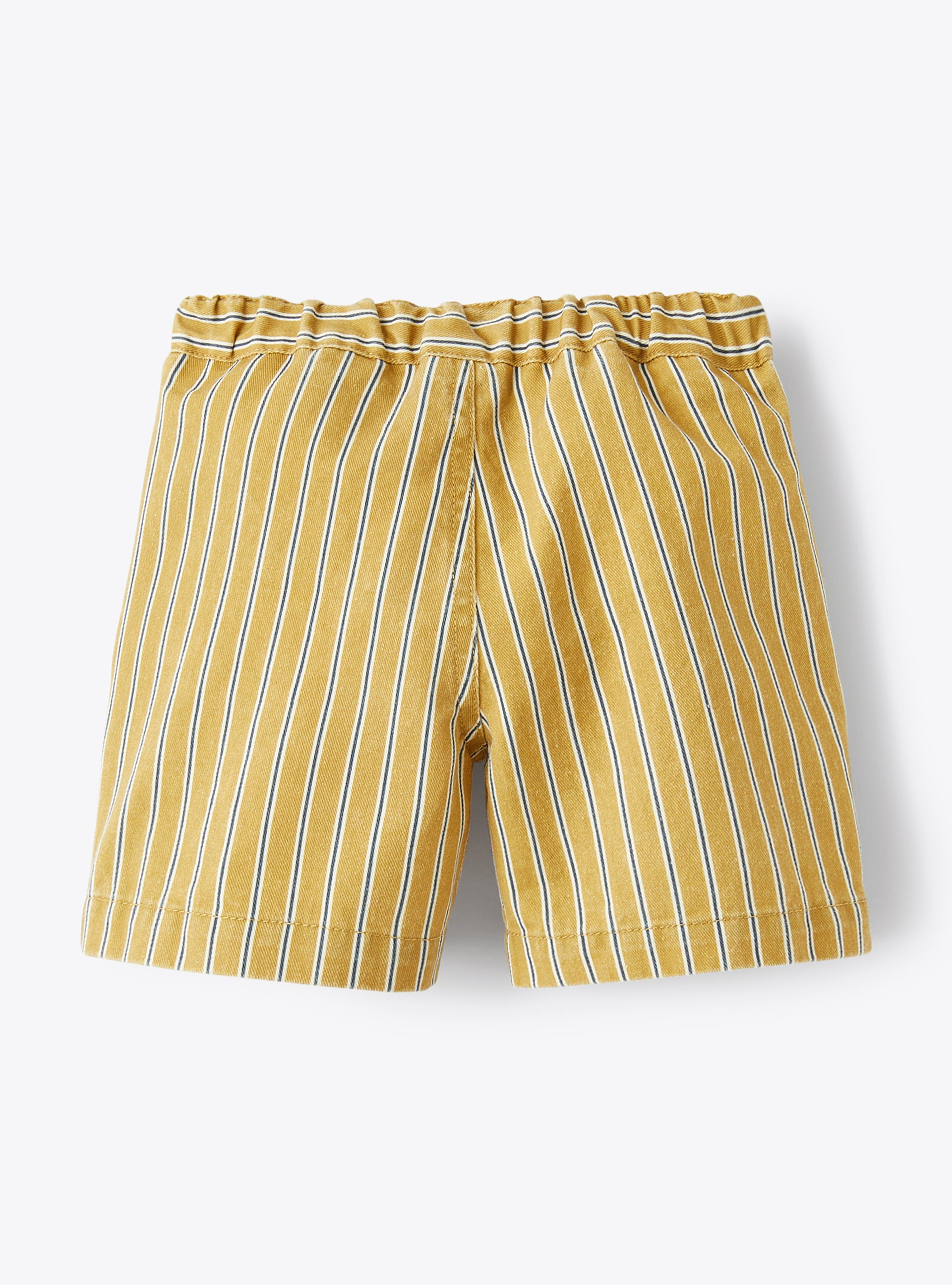 Bermuda shorts for baby boys in striped canvas - Brown | Il Gufo