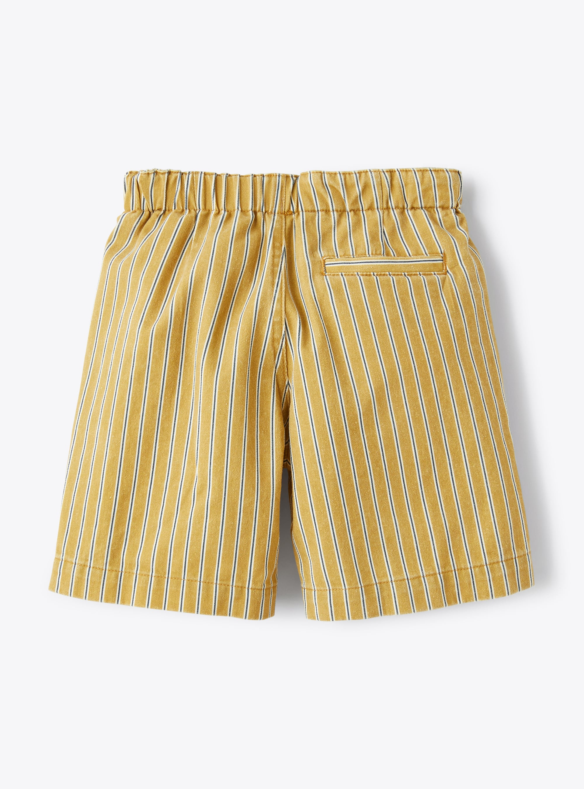 Bermuda shorts in striped canvas - Brown | Il Gufo