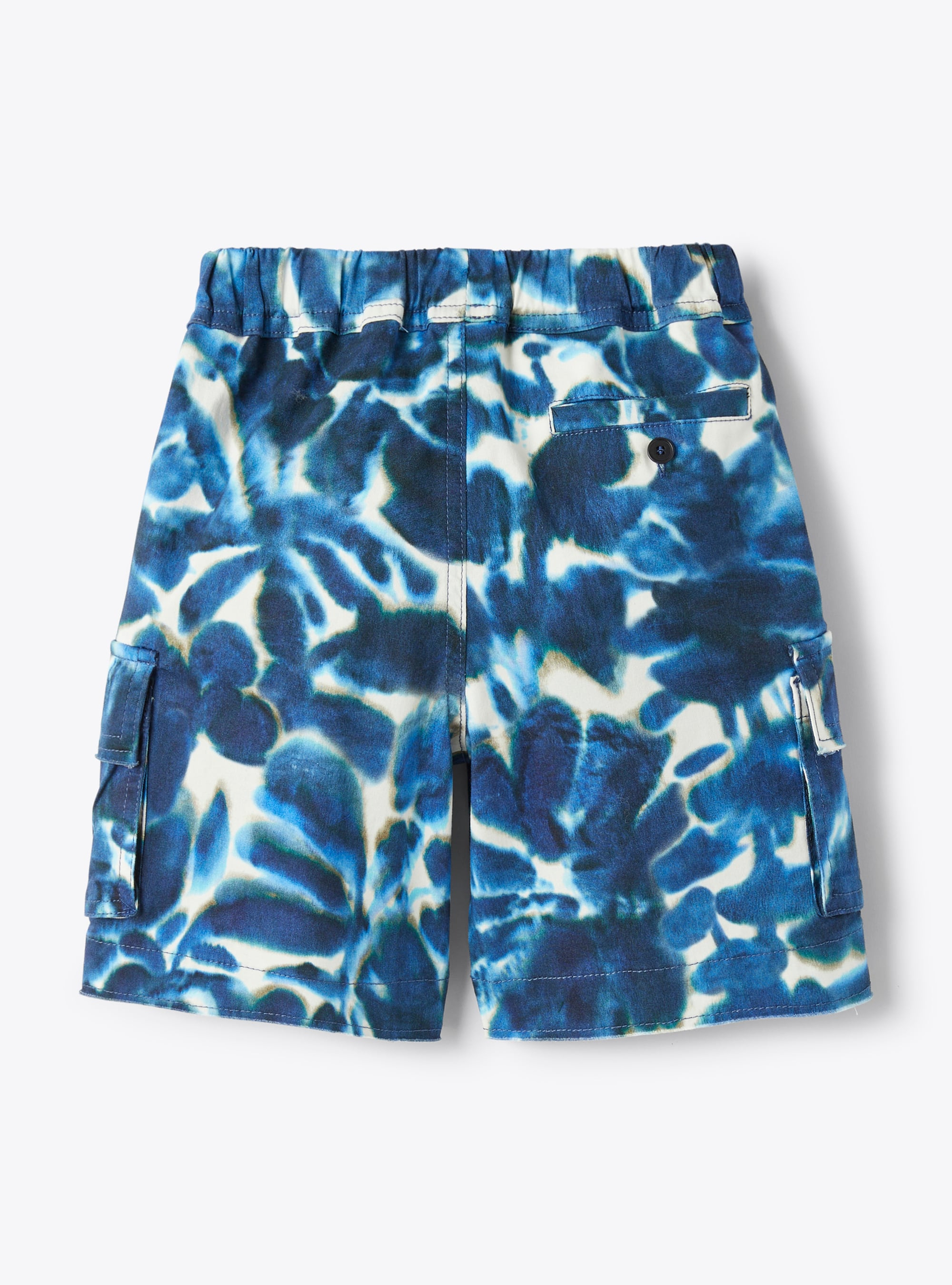 Bermuda cargo stampa tie dye blu - Blu | Il Gufo