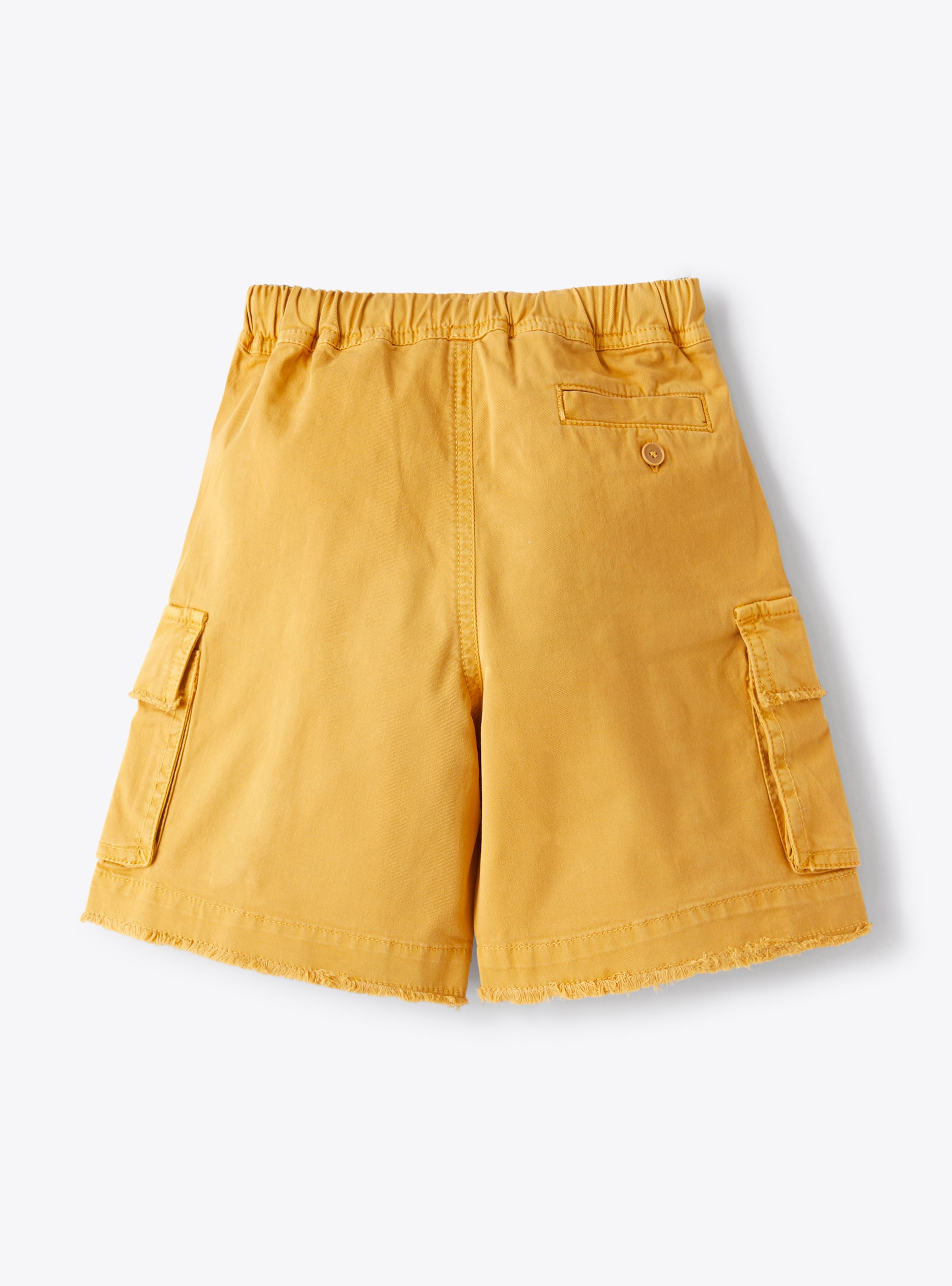 Cargo-style bermuda shorts in cinnamon stretch gabardine - Brown | Il Gufo