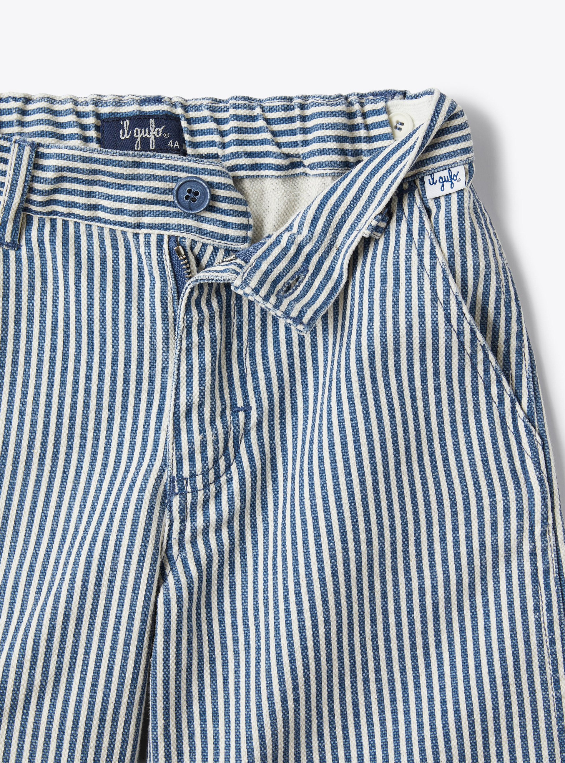 Bermudashorts mit Streifendruck - Blau | Il Gufo