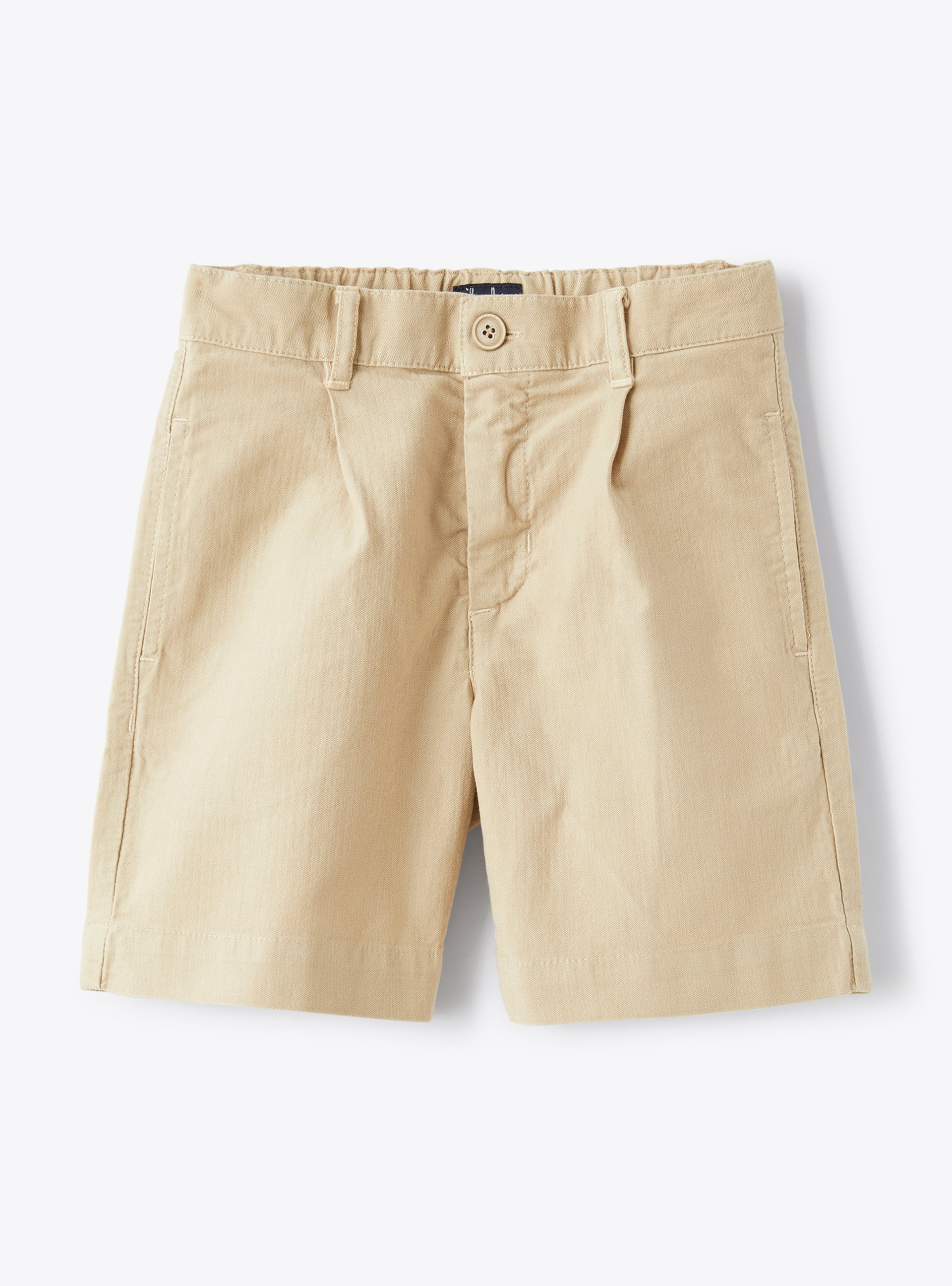 Bermuda in cotone stretch spigato - Marrone | Il Gufo