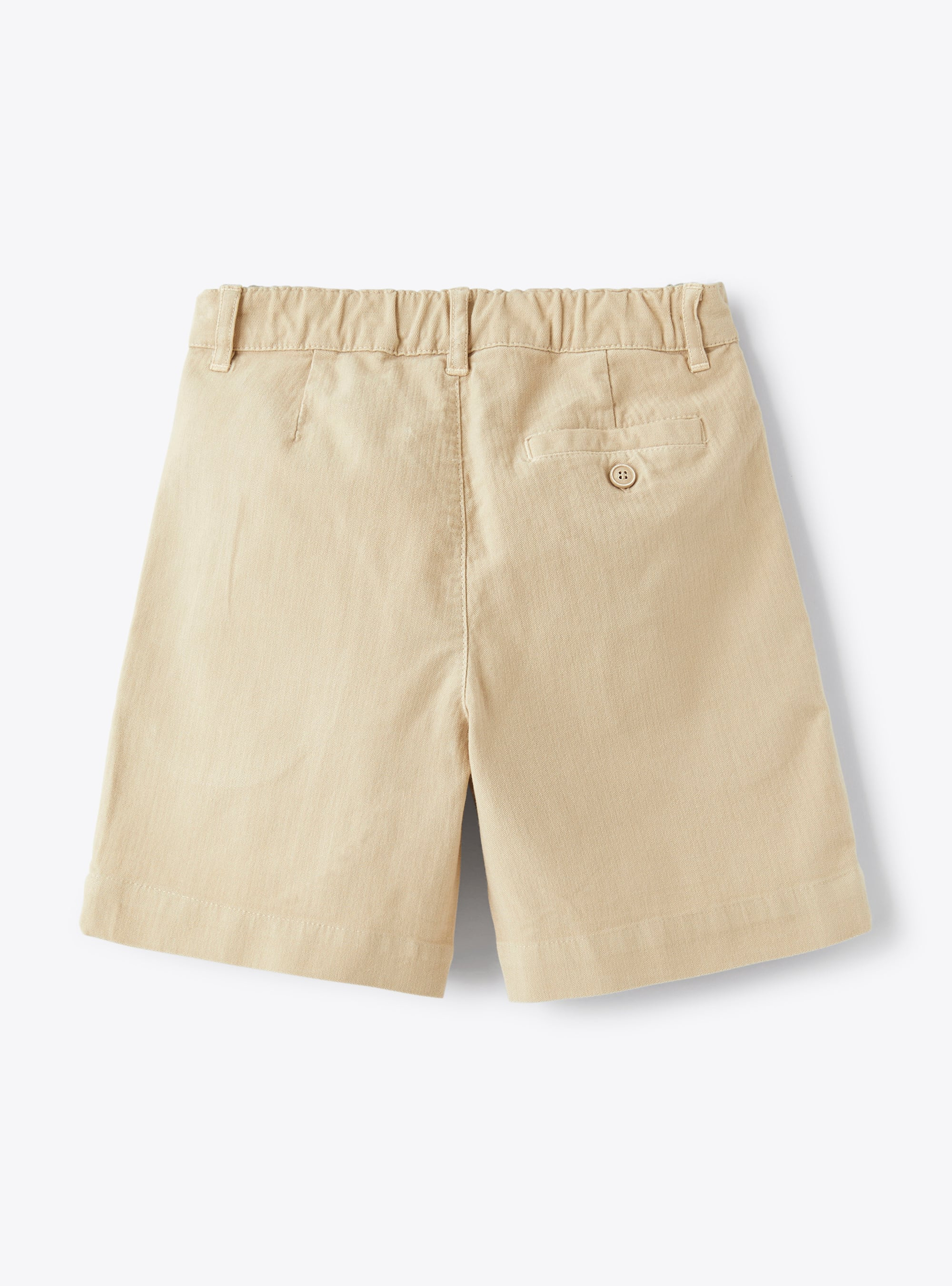 Bermuda in cotone stretch spigato - Marrone | Il Gufo