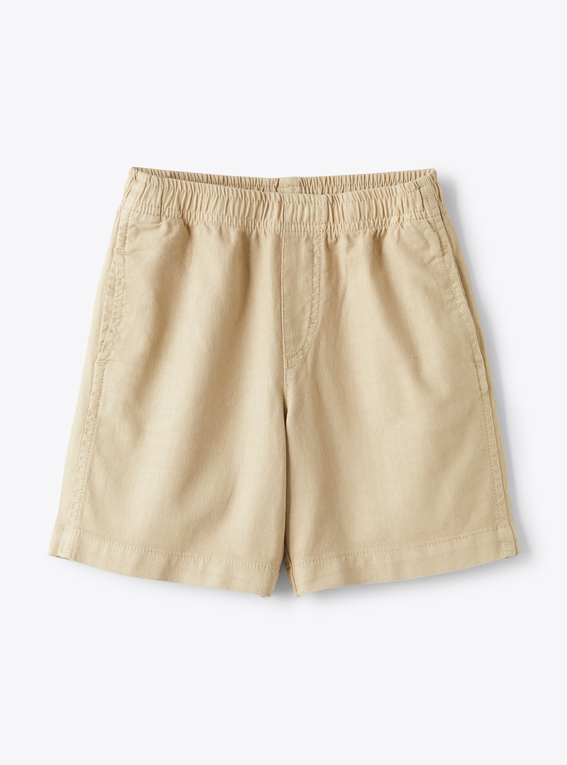 Bermuda shorts in oatmeal-coloured stretch canvas - Trousers - Il Gufo