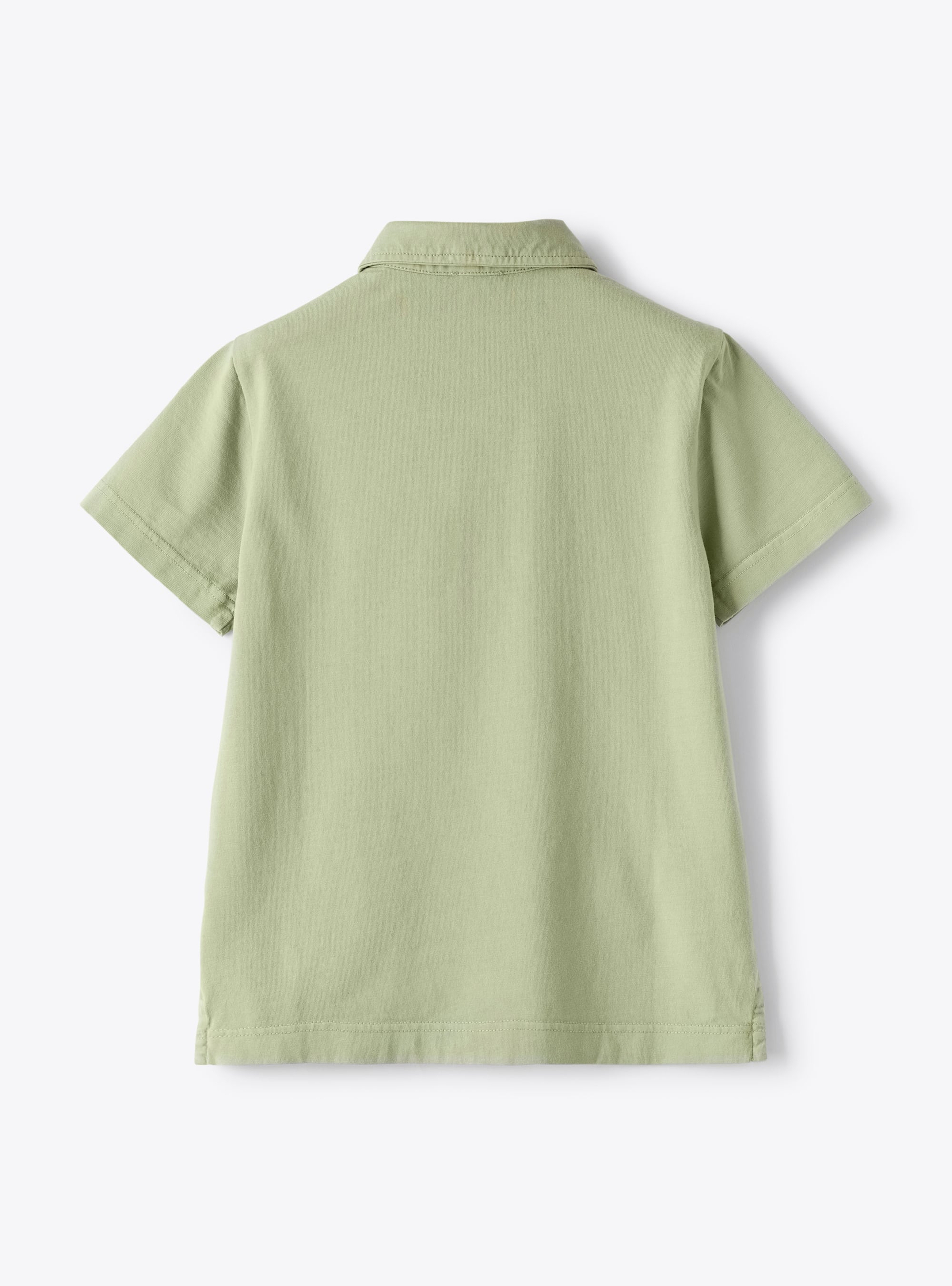Organic cotton polo shirt - Green | Il Gufo
