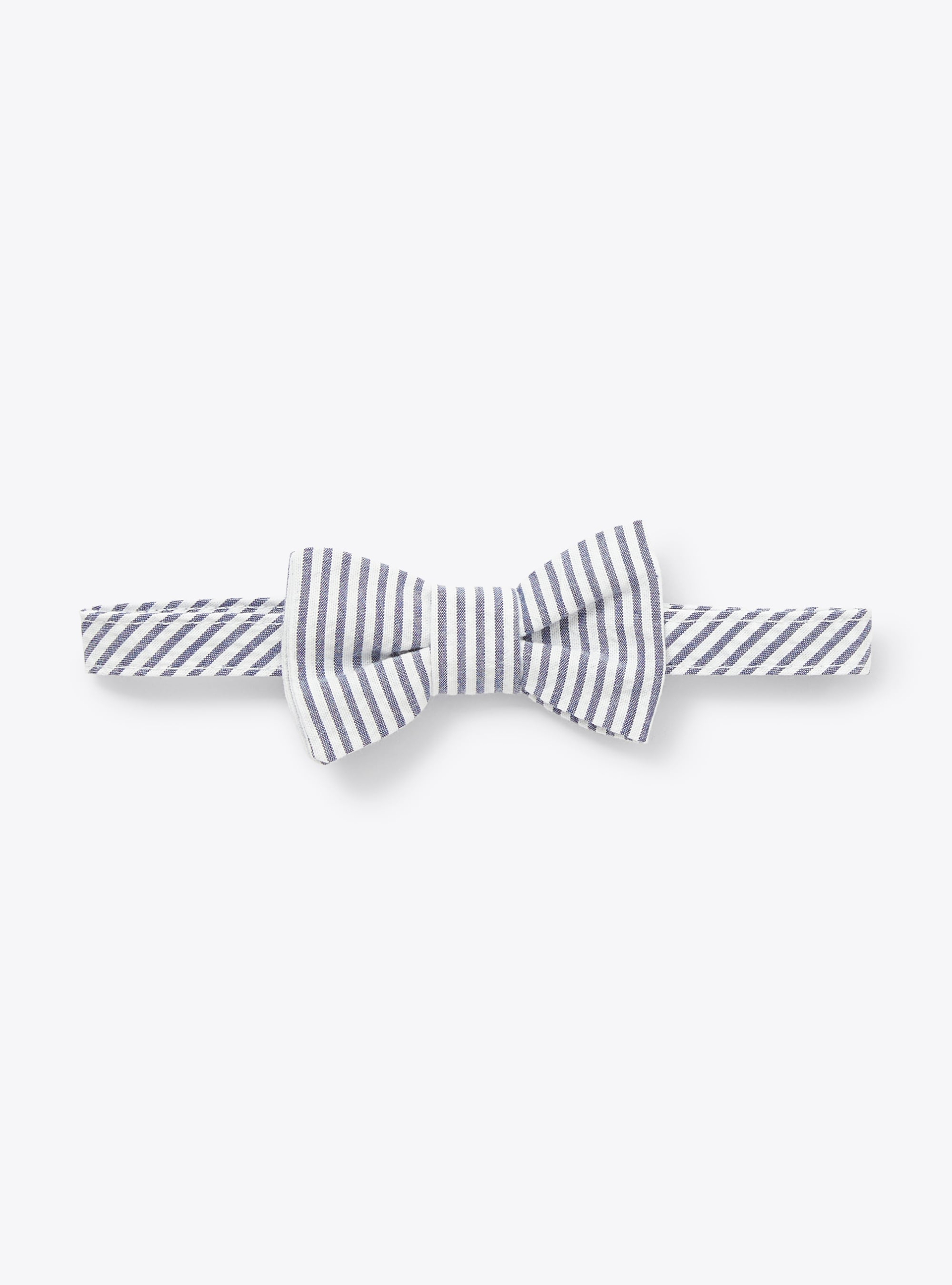 Nœud papillon en seersucker à rayures bleues et blanches - Accessoires - Il Gufo