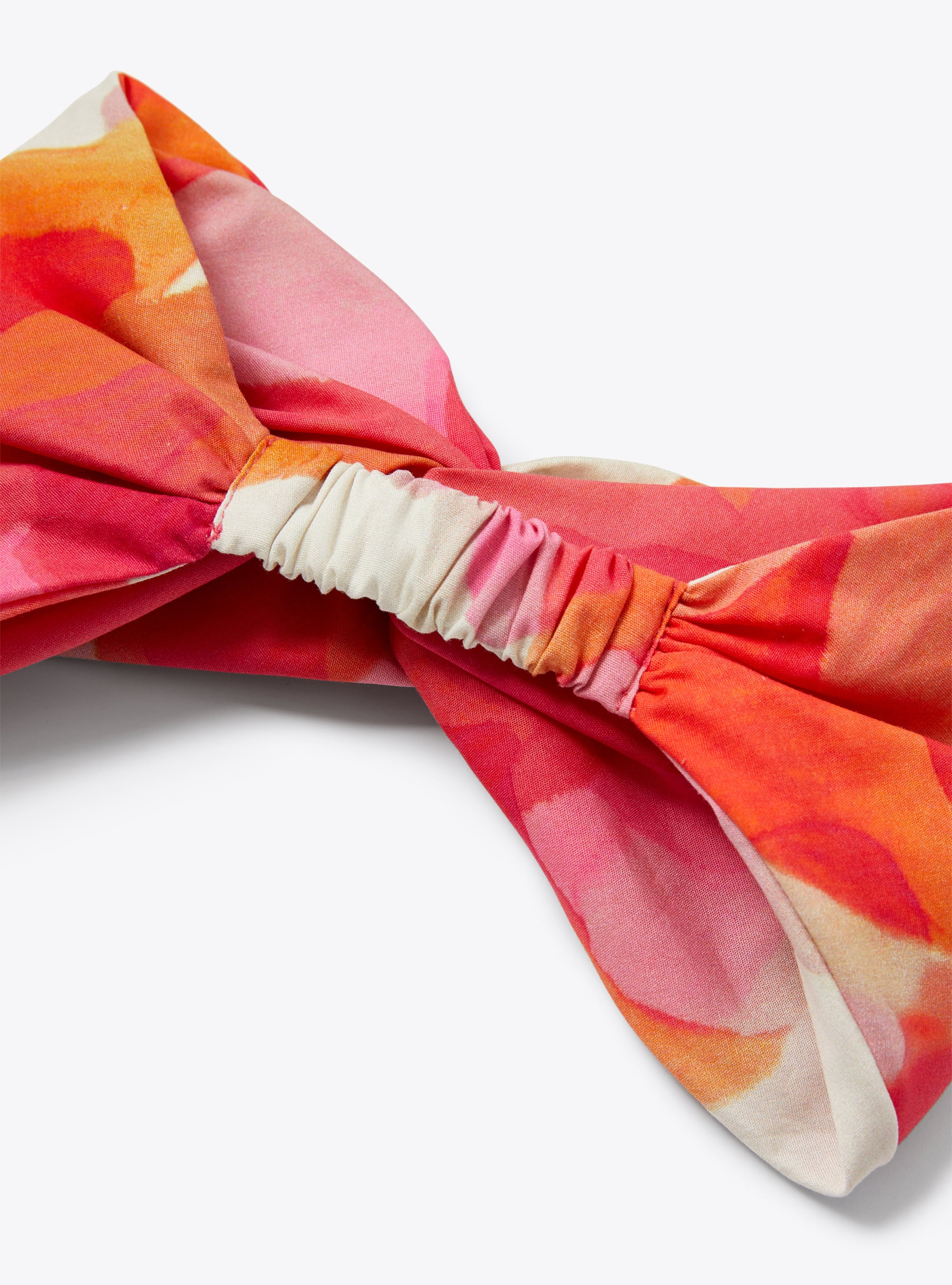 Headband in an exclusive floral print pattern - Fuchsia | Il Gufo
