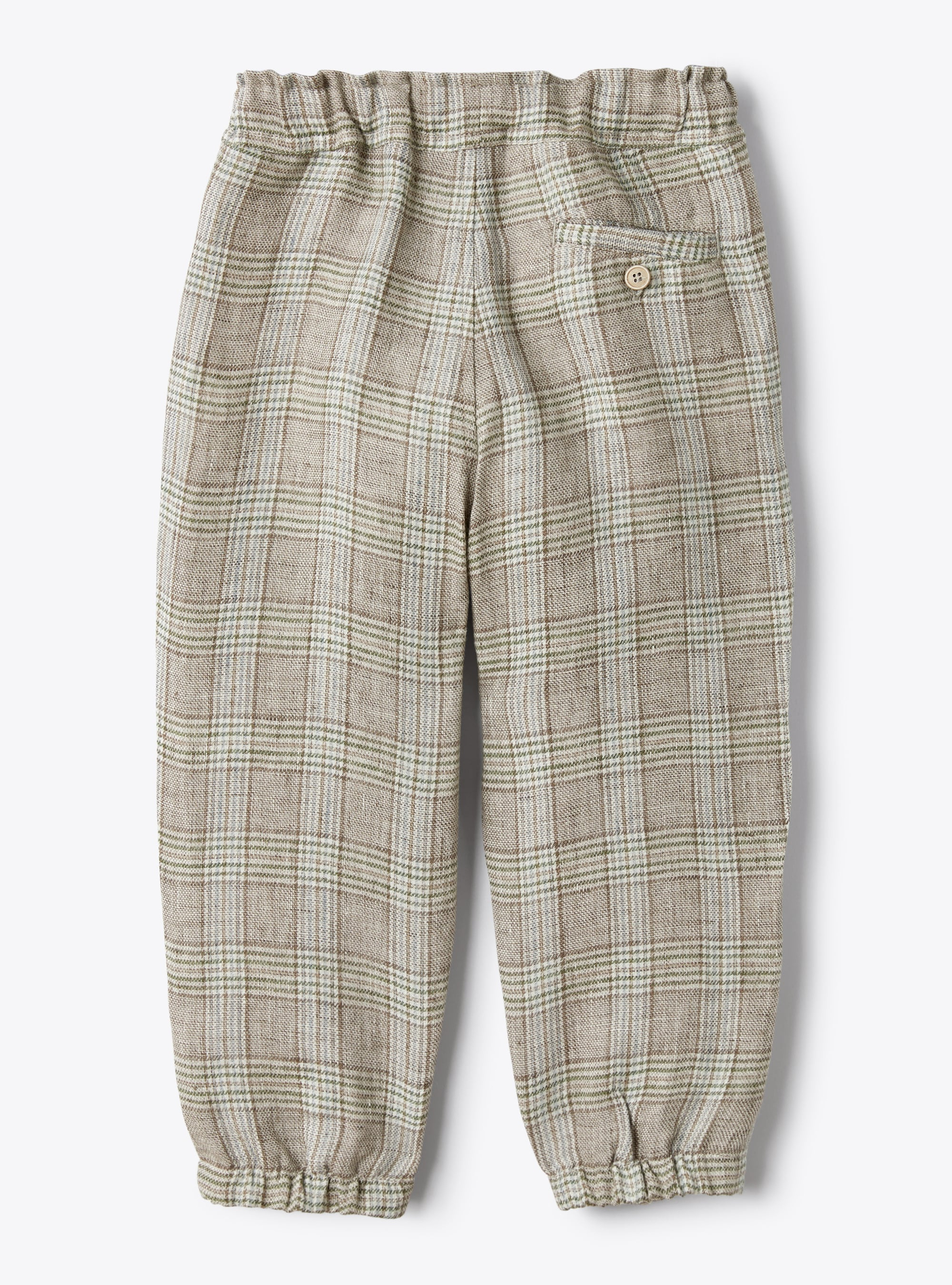 Pantalon avec cordon en Prince de Galles - Marrone | Il Gufo