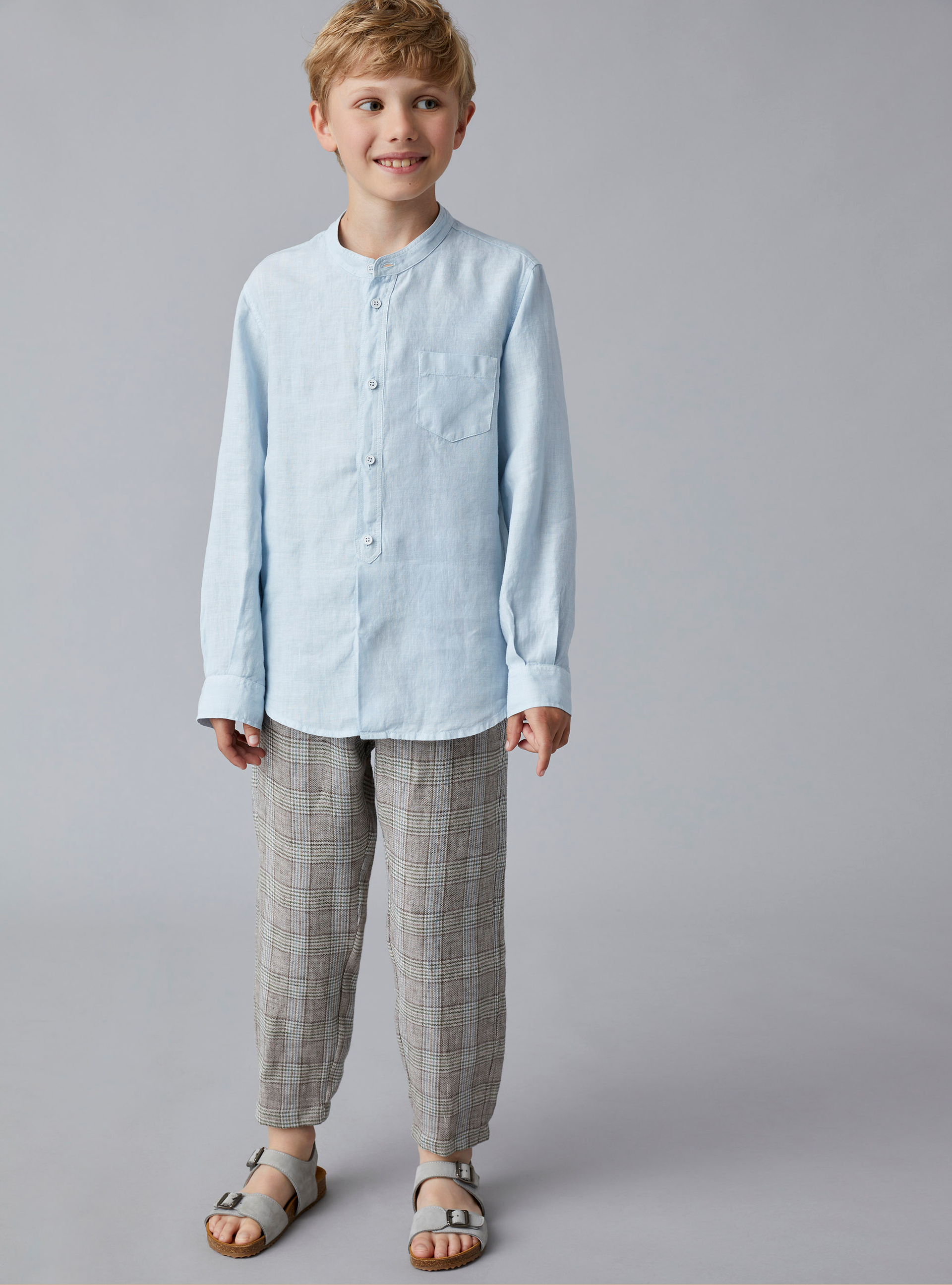 Pantalon avec cordon en Prince de Galles - Marrone | Il Gufo