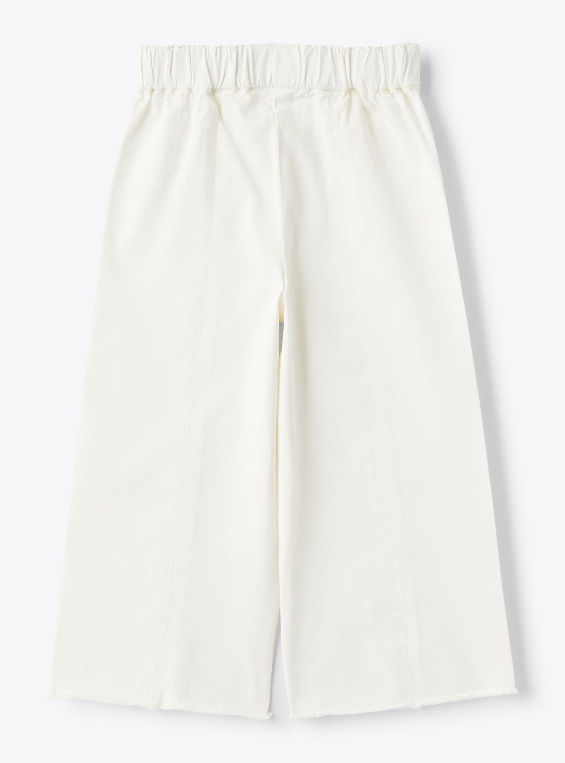 Capri pants in gabardine - White | Il Gufo