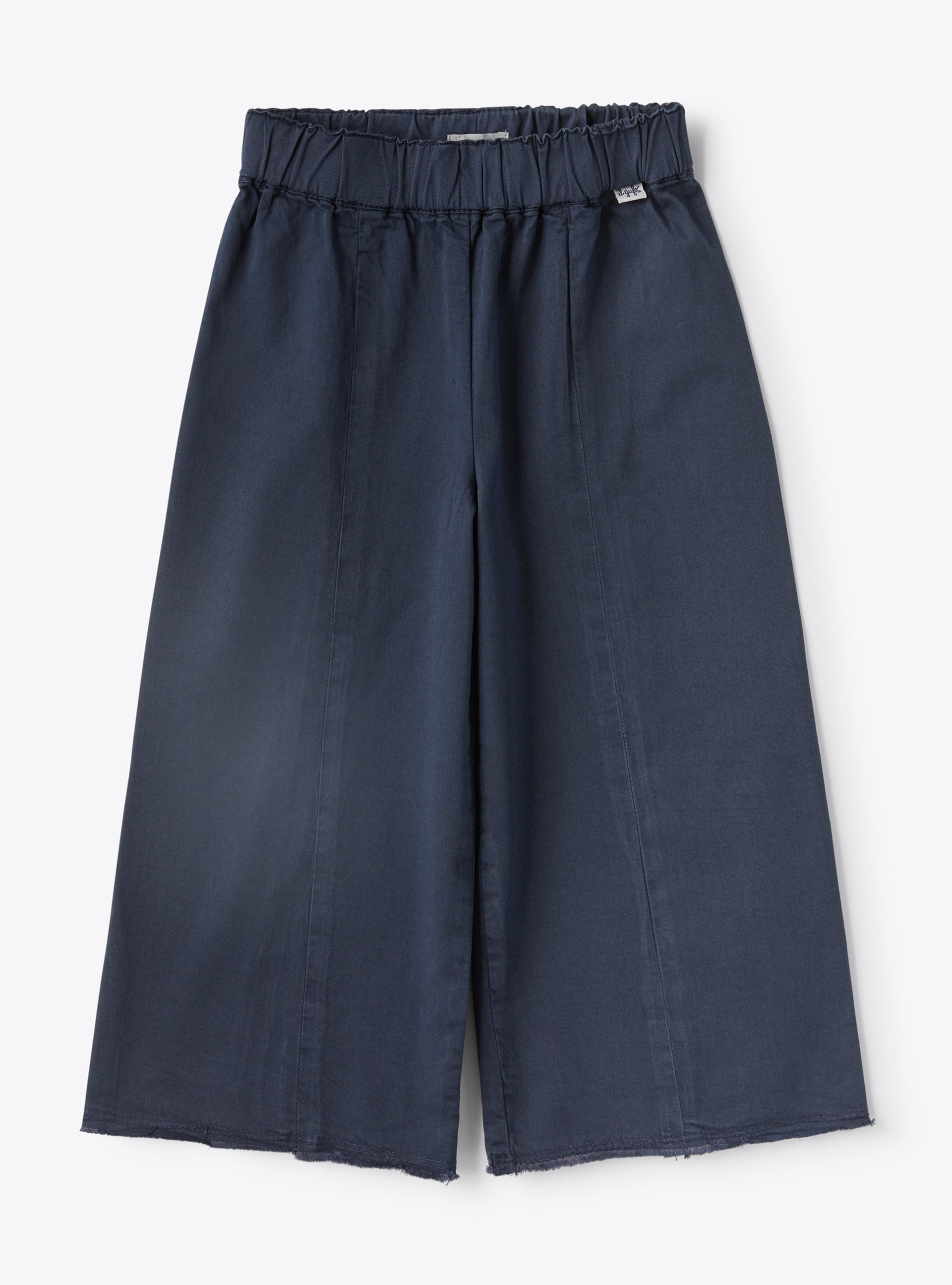 Caprihose aus weißem Gabardine - Blau | Il Gufo