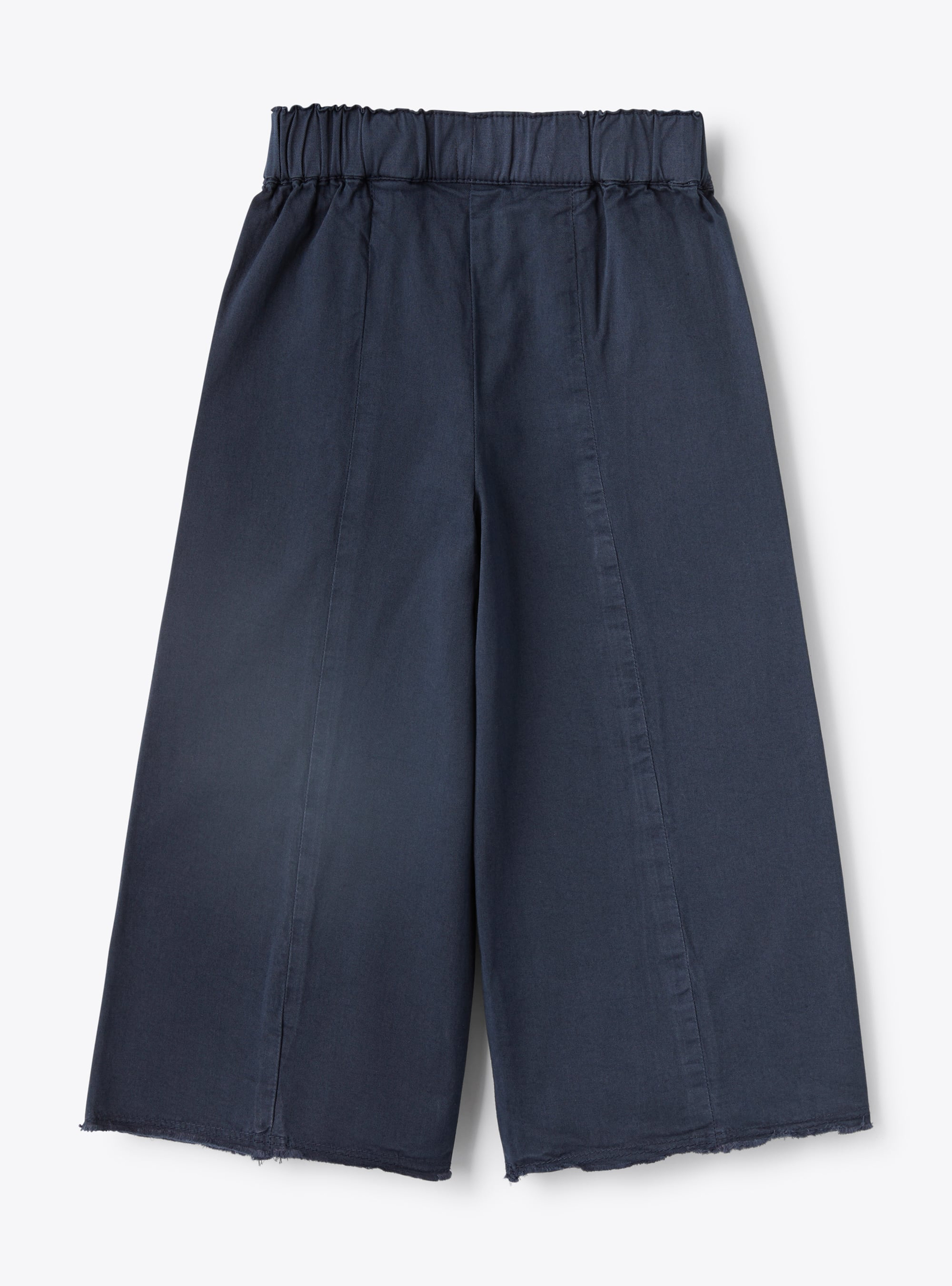 Caprihose aus weißem Gabardine - Blau | Il Gufo