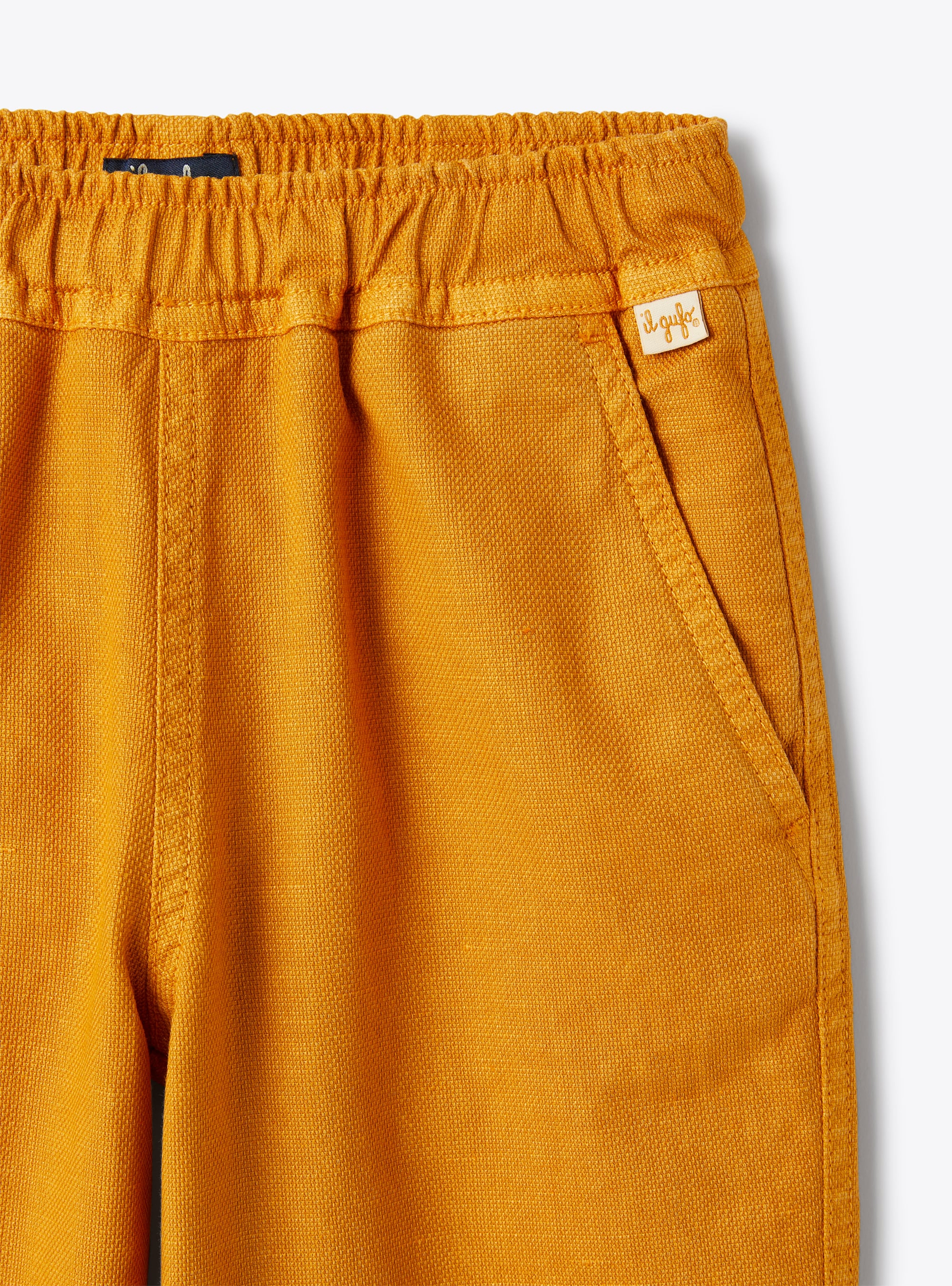 Canvas pants with drawstring - Brown | Il Gufo
