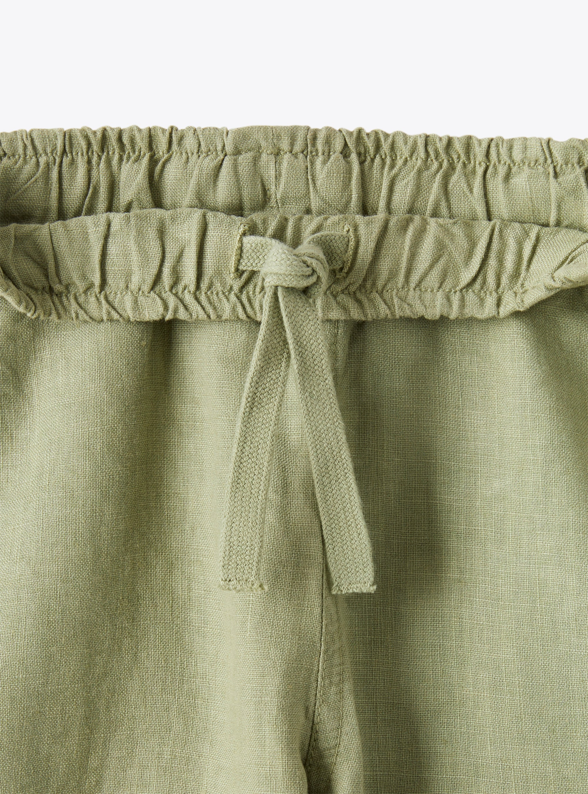 Linen pants with drawstring - Green | Il Gufo