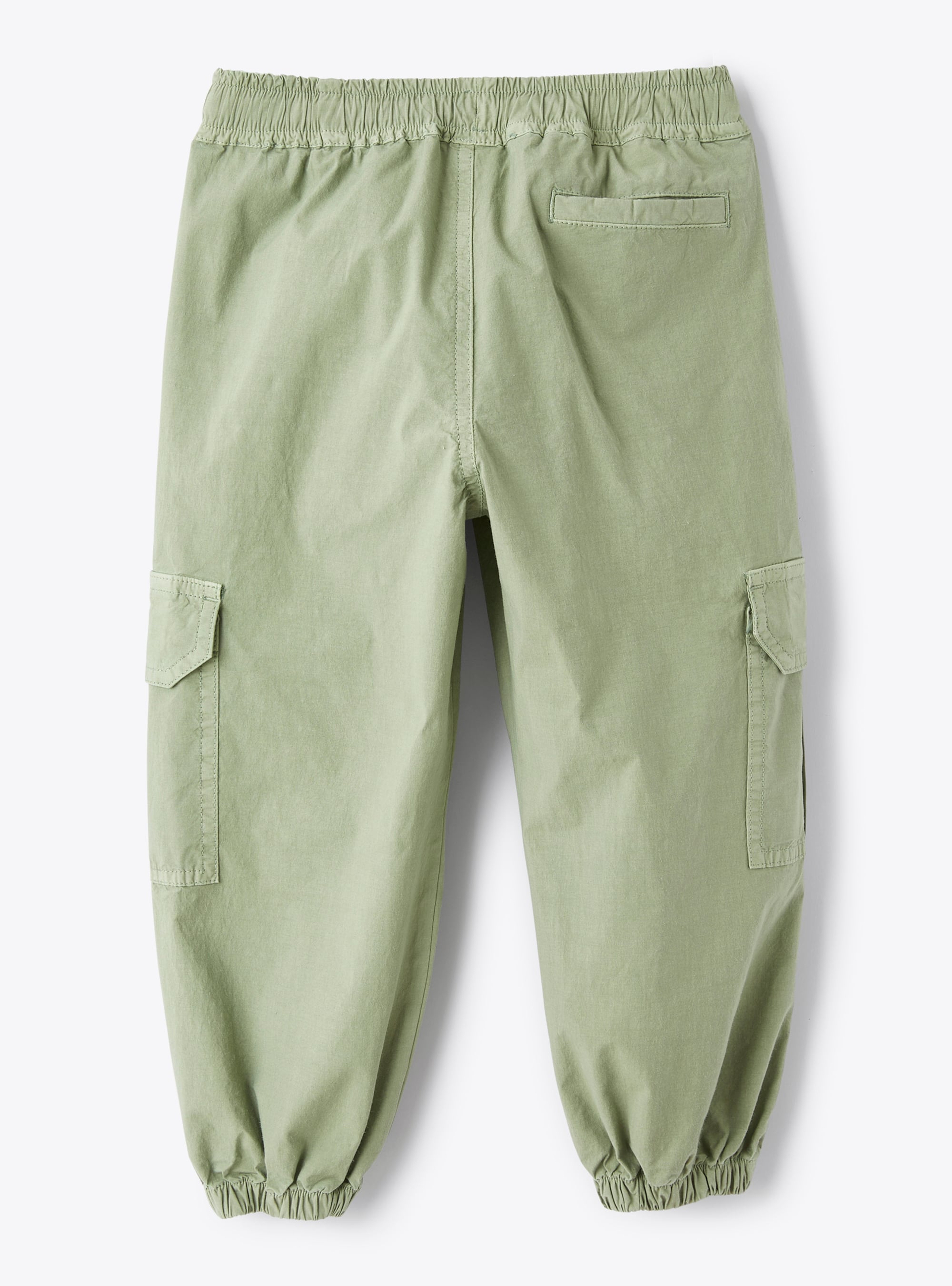 Cargo pants in sage-green poplin - Green | Il Gufo