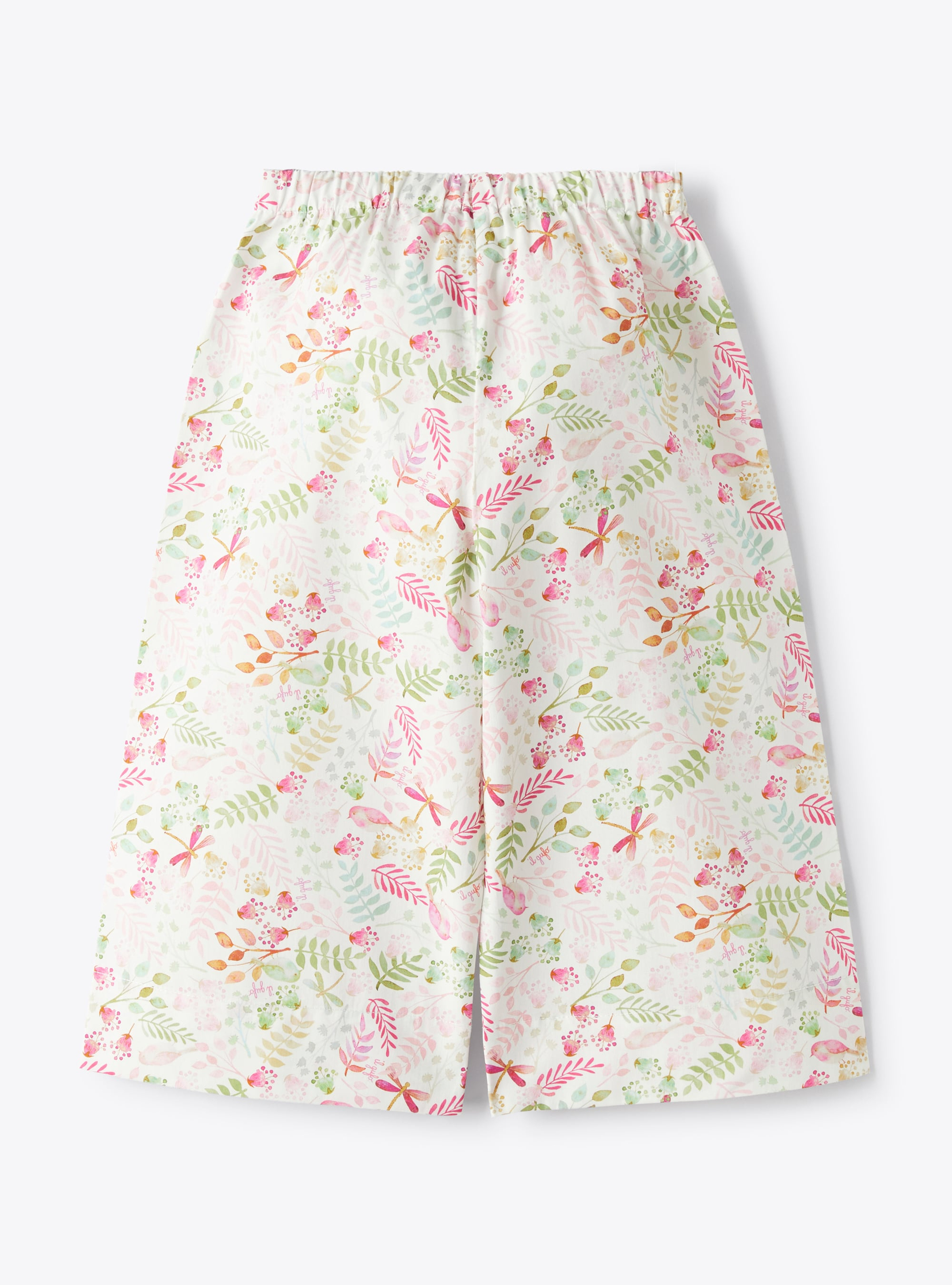 Pantalone capri con stampa esclusiva - Rosa | Il Gufo