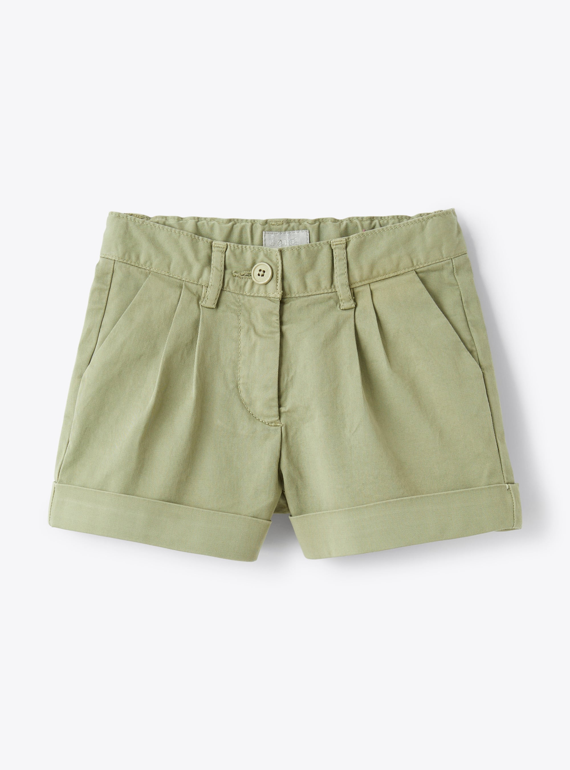 Short in gabardina stretch verde salvia - Pantaloni - Il Gufo