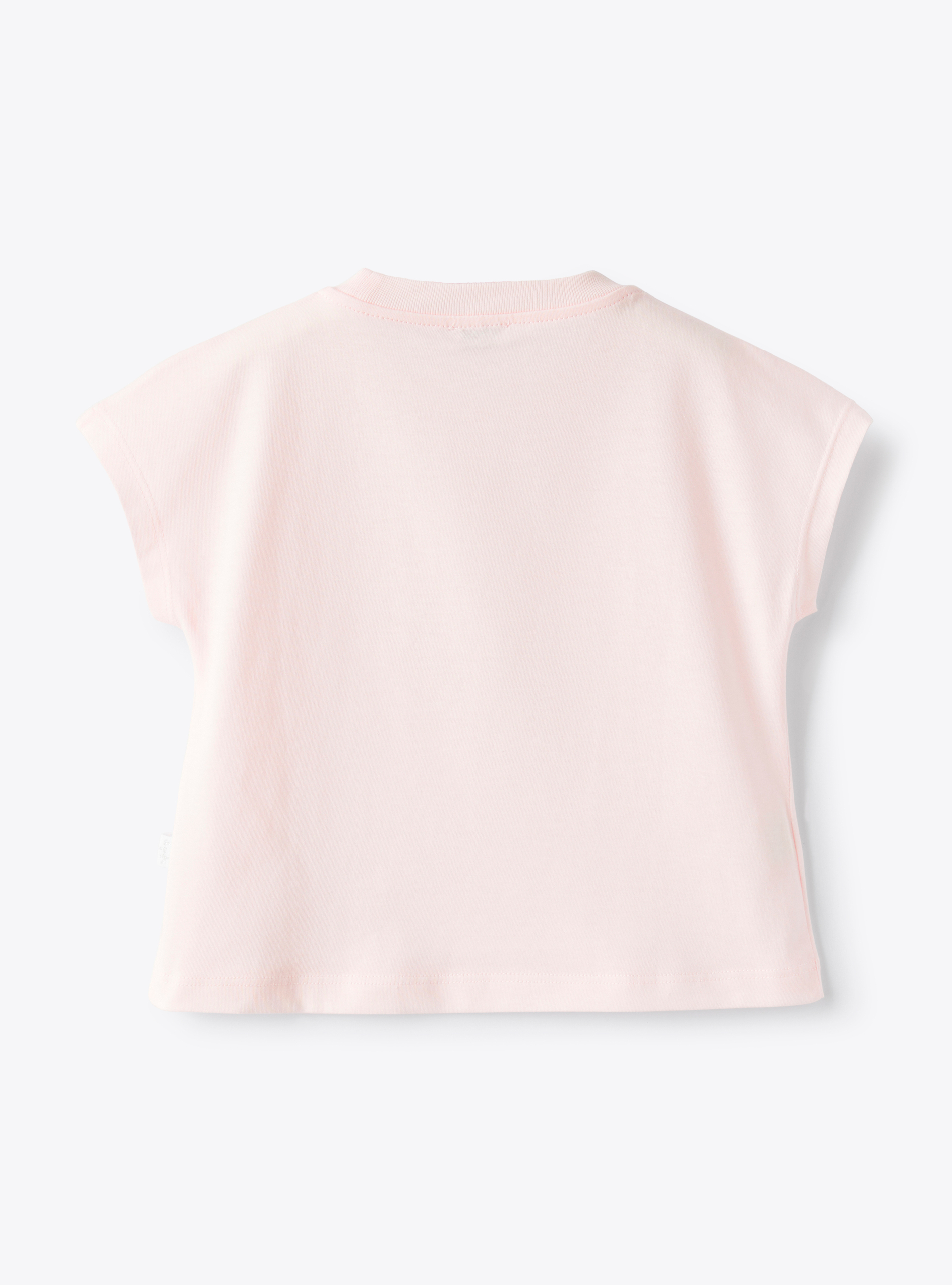T-shirt for girls with a patch detail on the front - White | Il Gufo