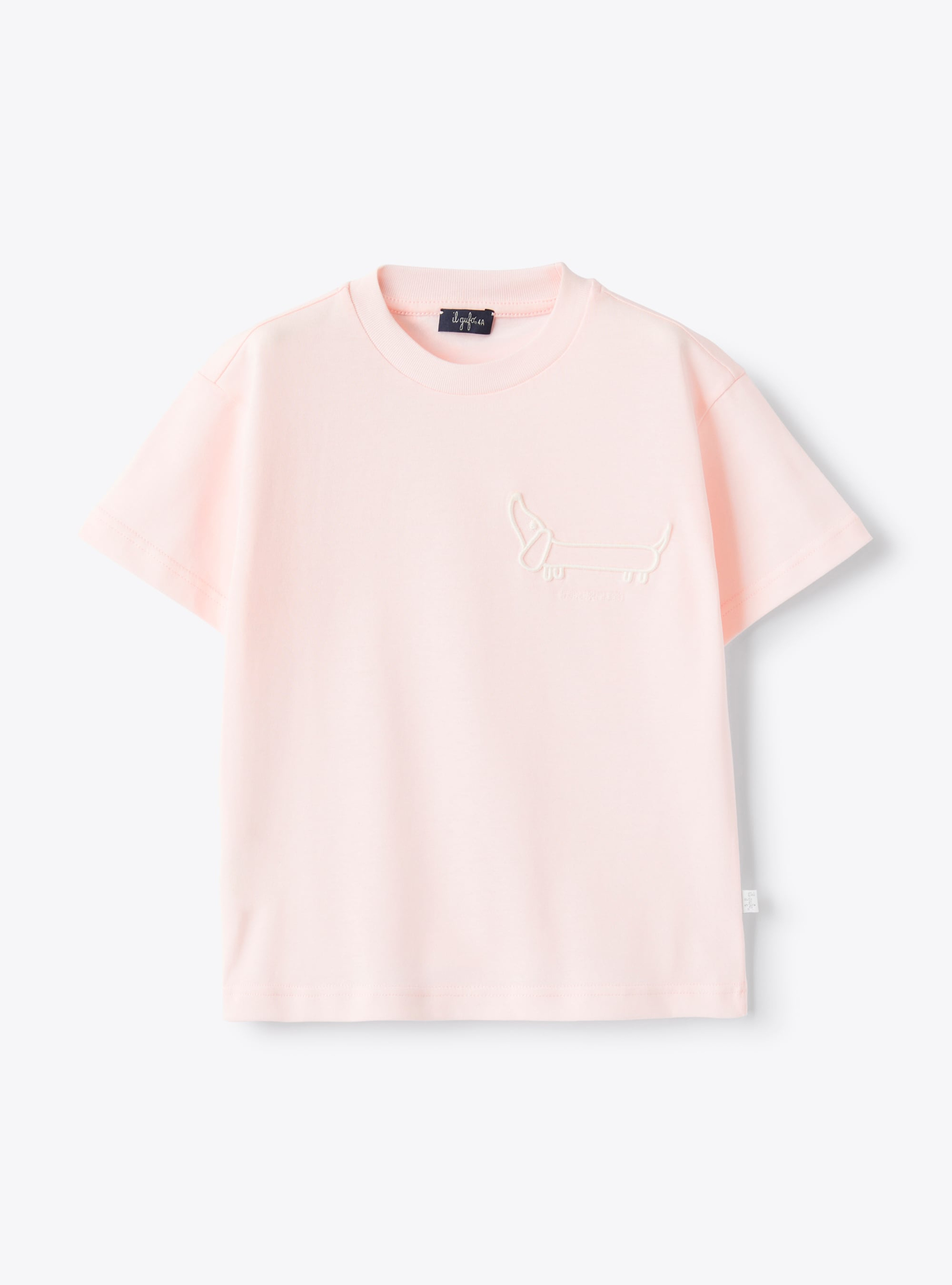 White t-shirt with embroidery - T-shirts - Il Gufo