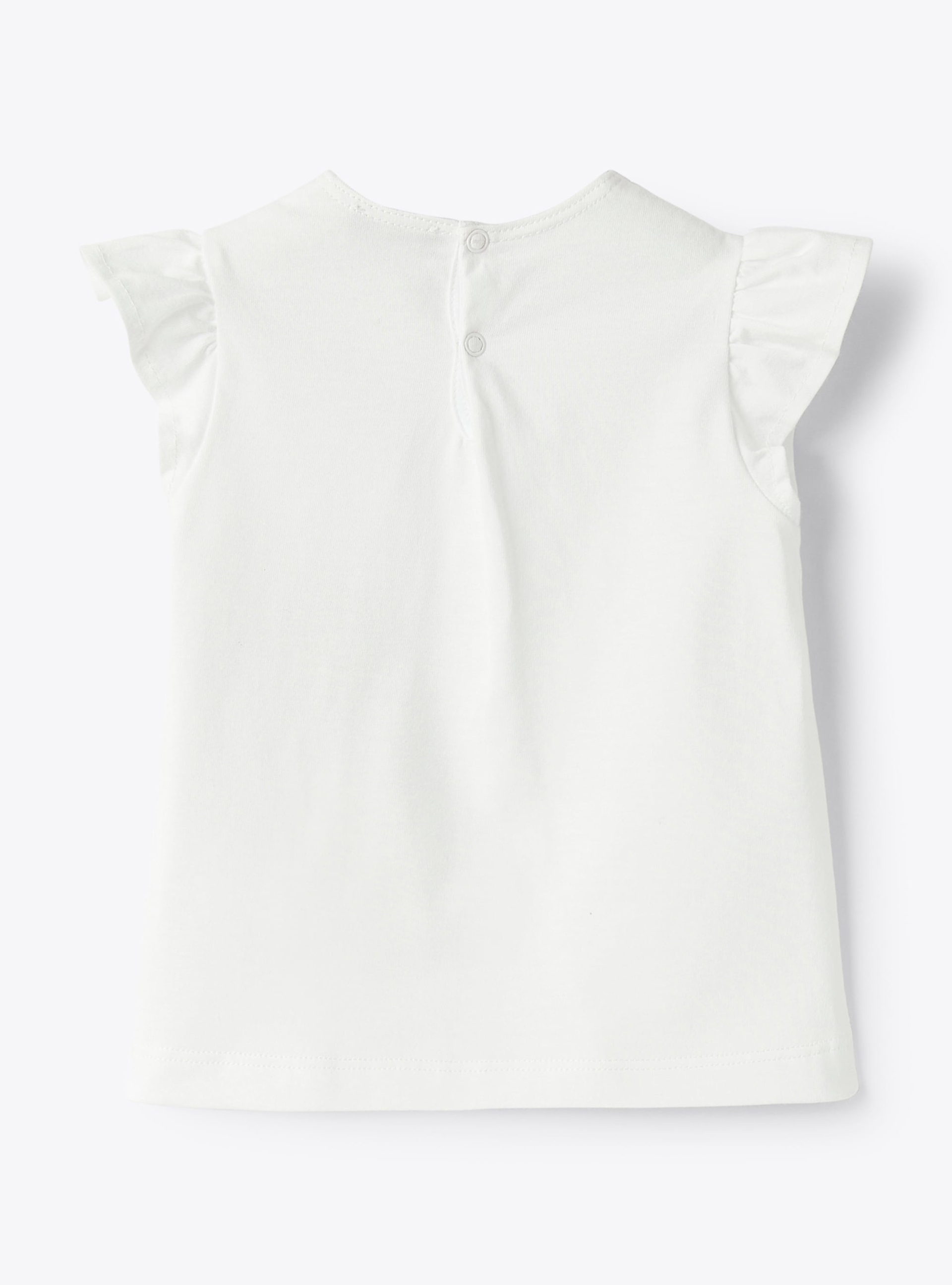 T-shirt for baby girls with mouse print - Beige | Il Gufo