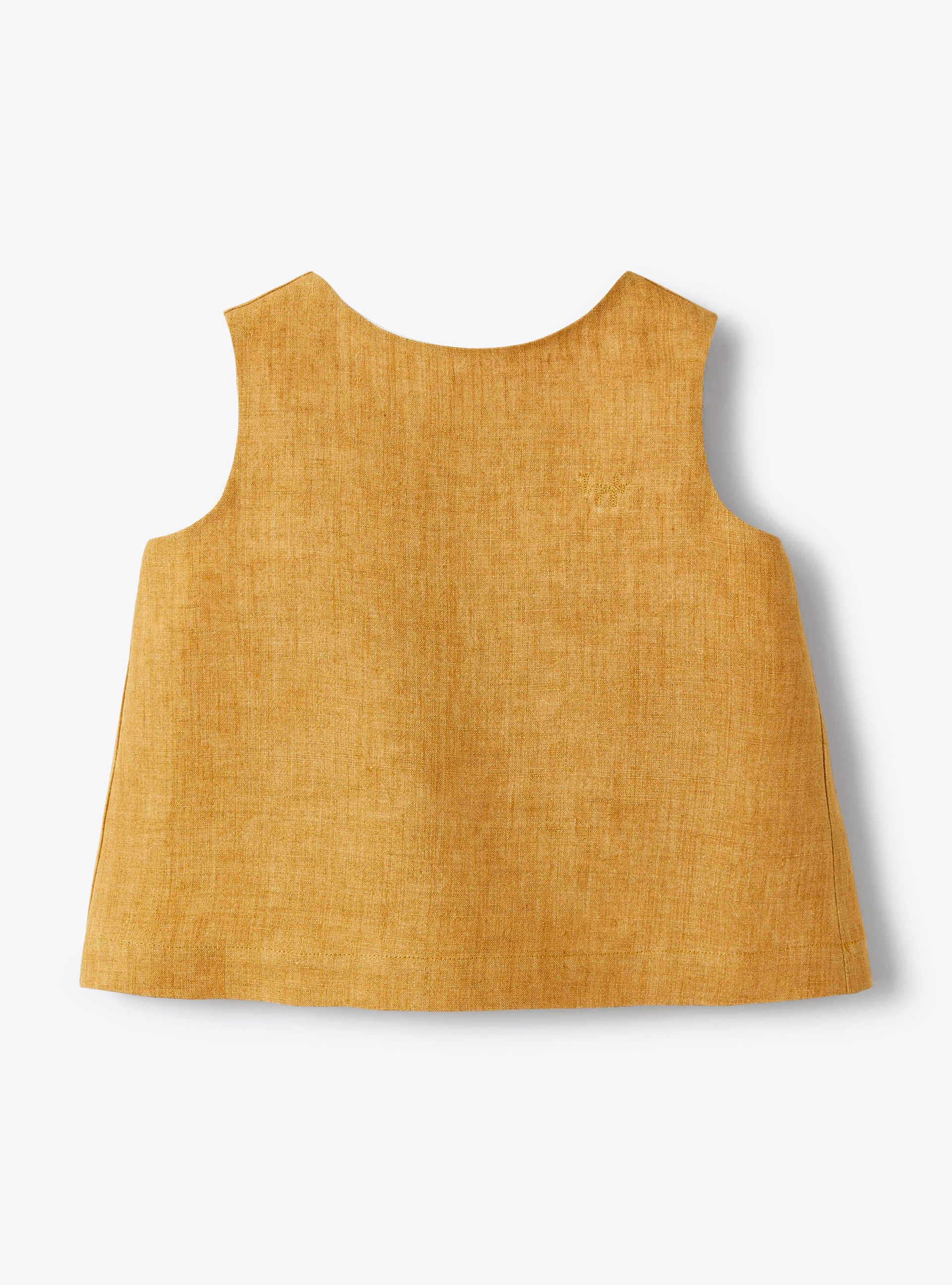 Top in cinnamon mélange linen - T-shirts - Il Gufo