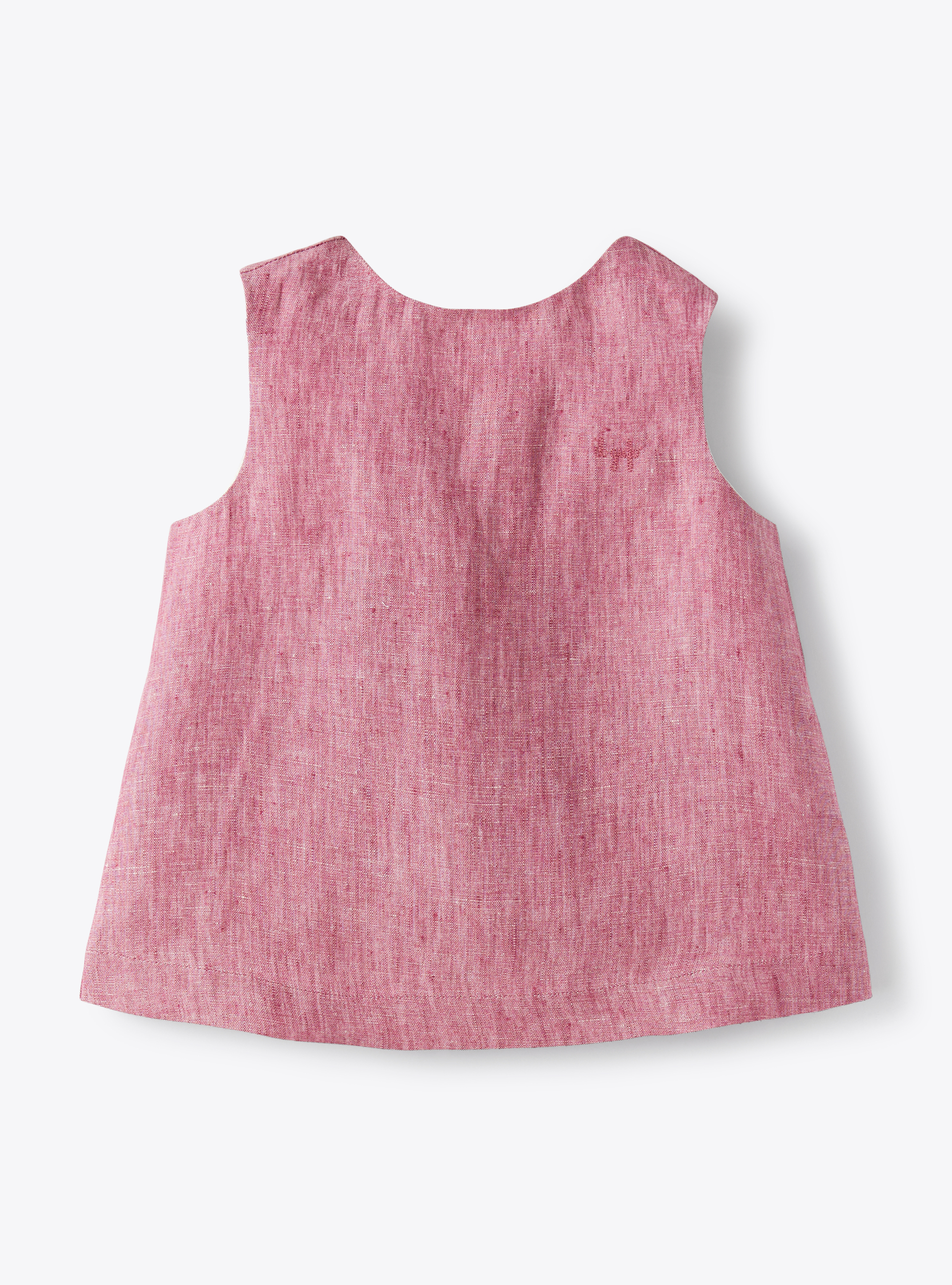 Top in onion-purple mélange linen - T-shirts - Il Gufo