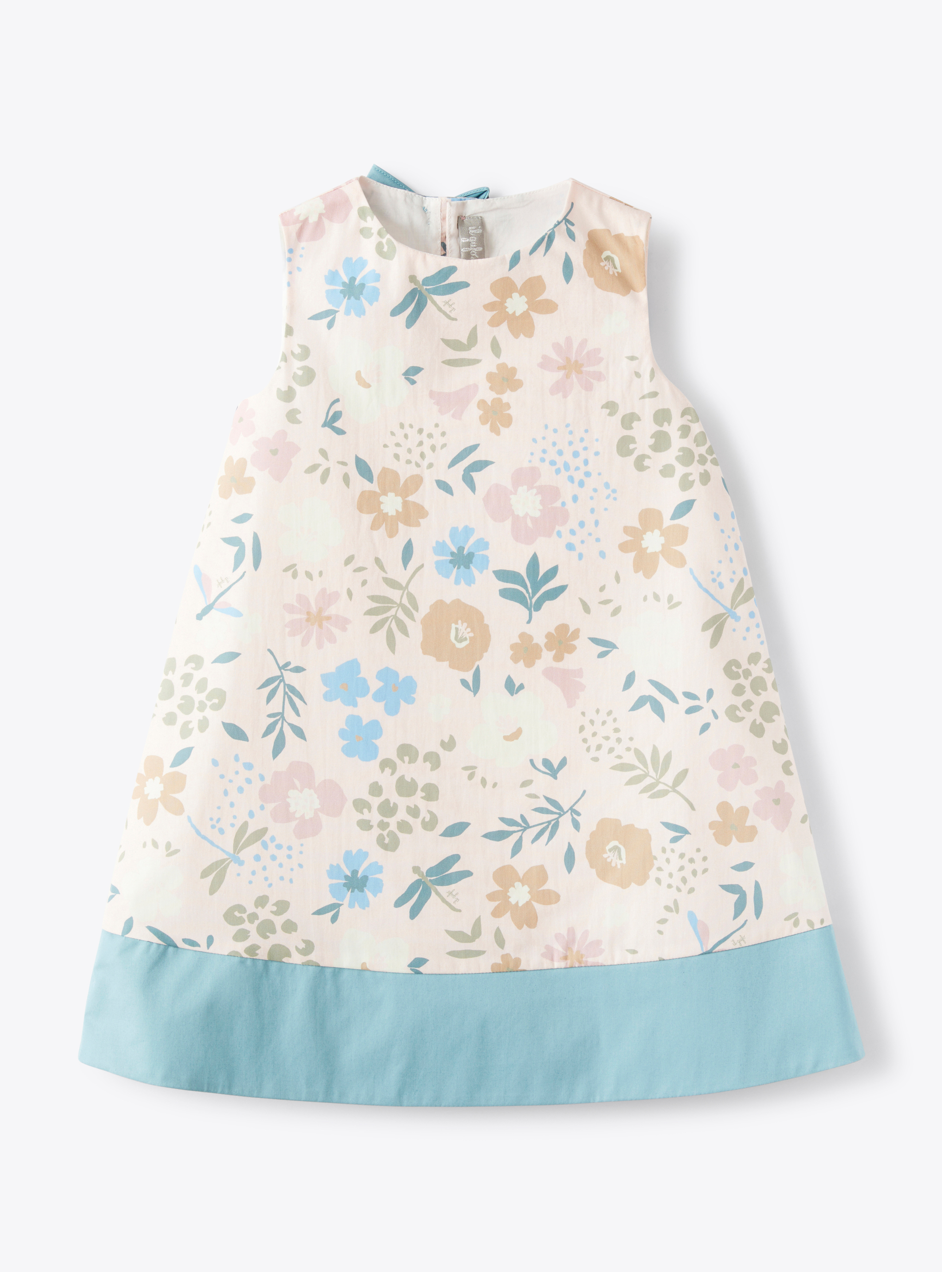 Sleeveless dress in an exclusive pattern - Pink | Il Gufo