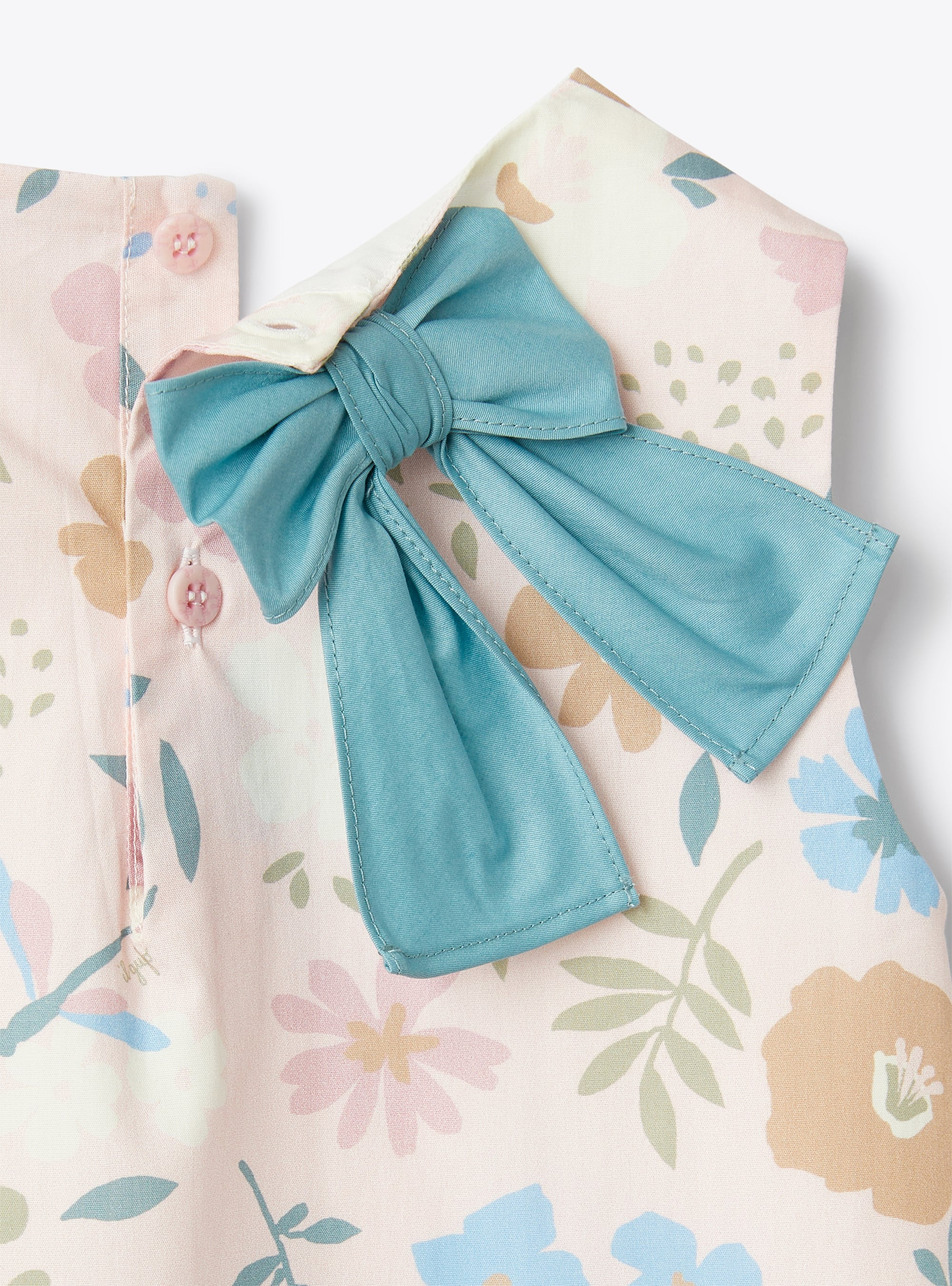 Sleeveless dress in an exclusive pattern - Pink | Il Gufo