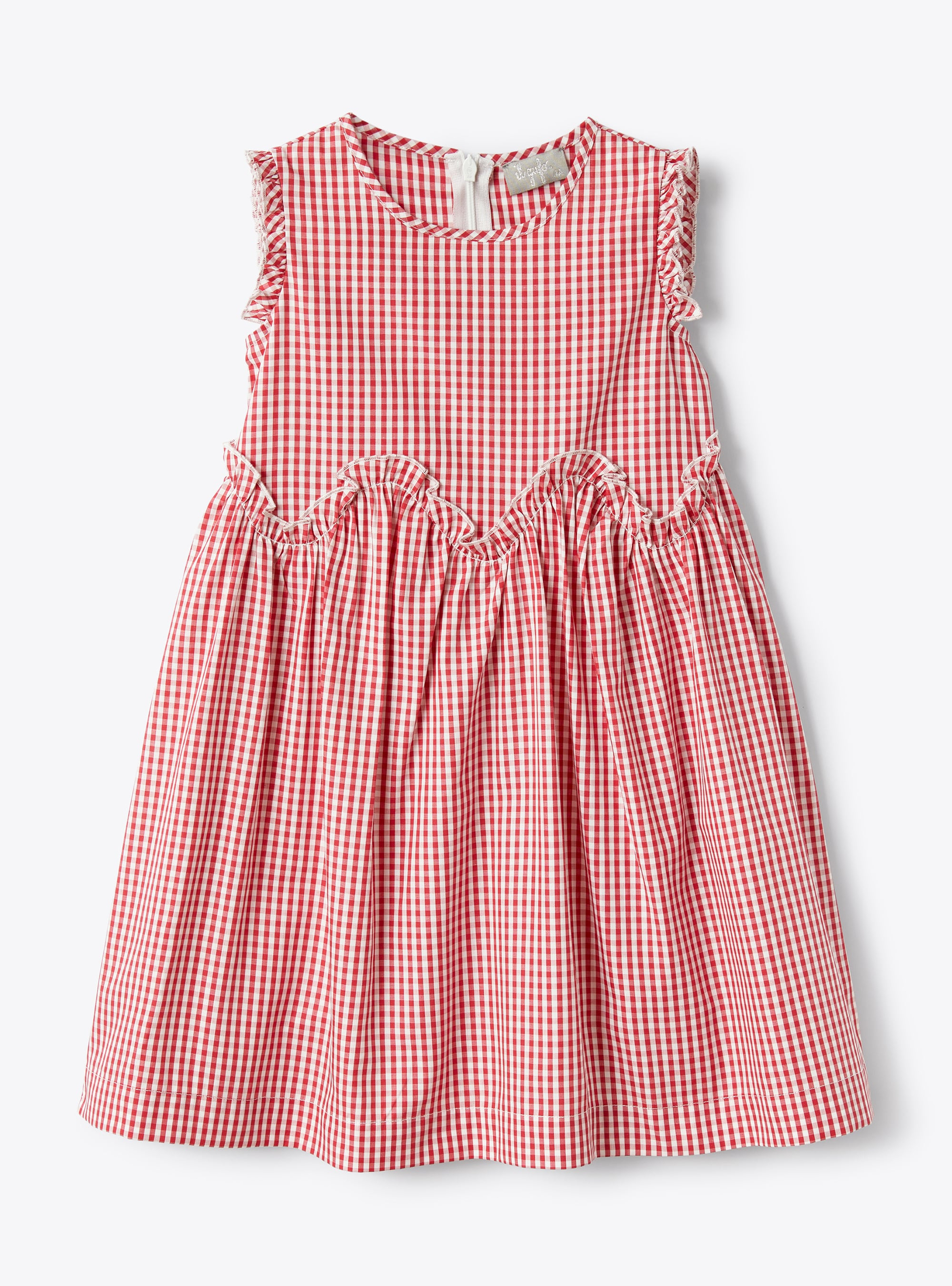 Sleeveless dress in a gingham-check pattern - Dresses - Il Gufo