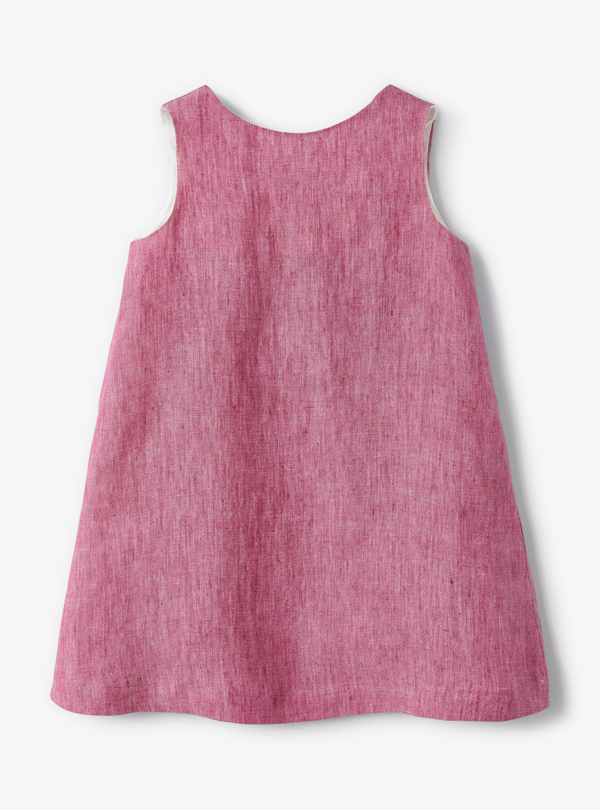 Dress in onion-purple mélange linen | Il Gufo