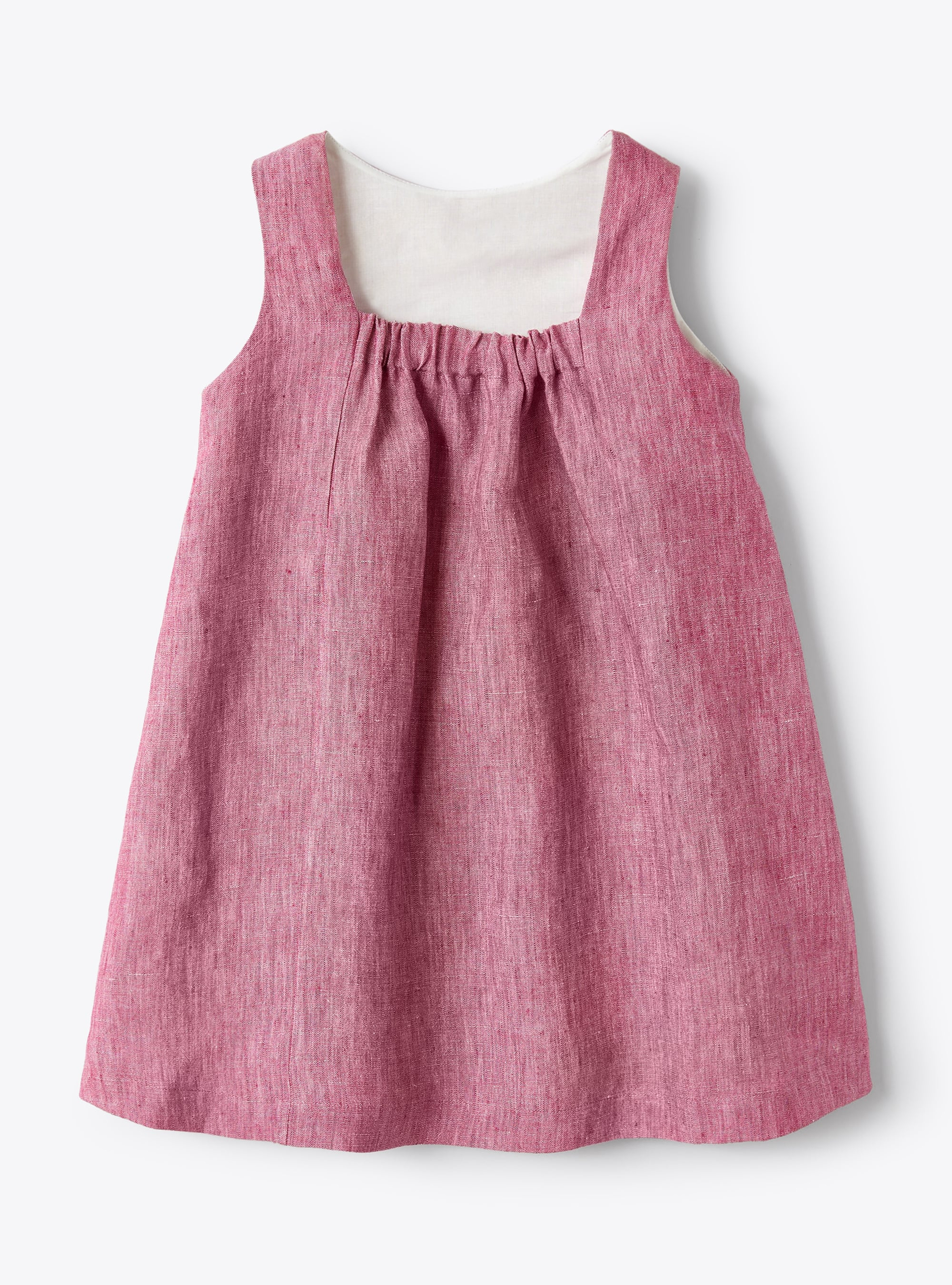Dress in onion-purple mélange linen | Il Gufo