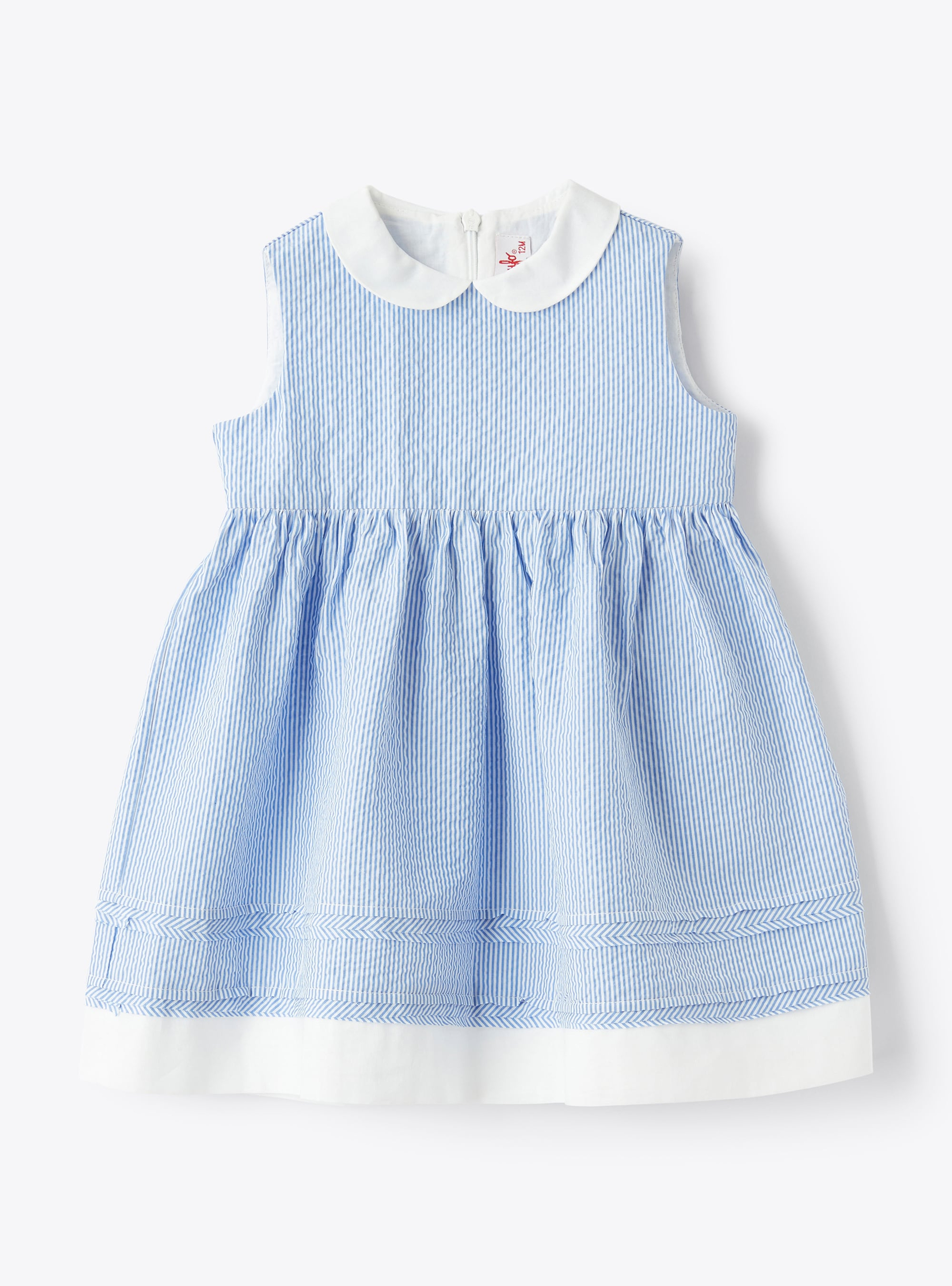 Dress for baby girls in seersucker - Dresses - Il Gufo