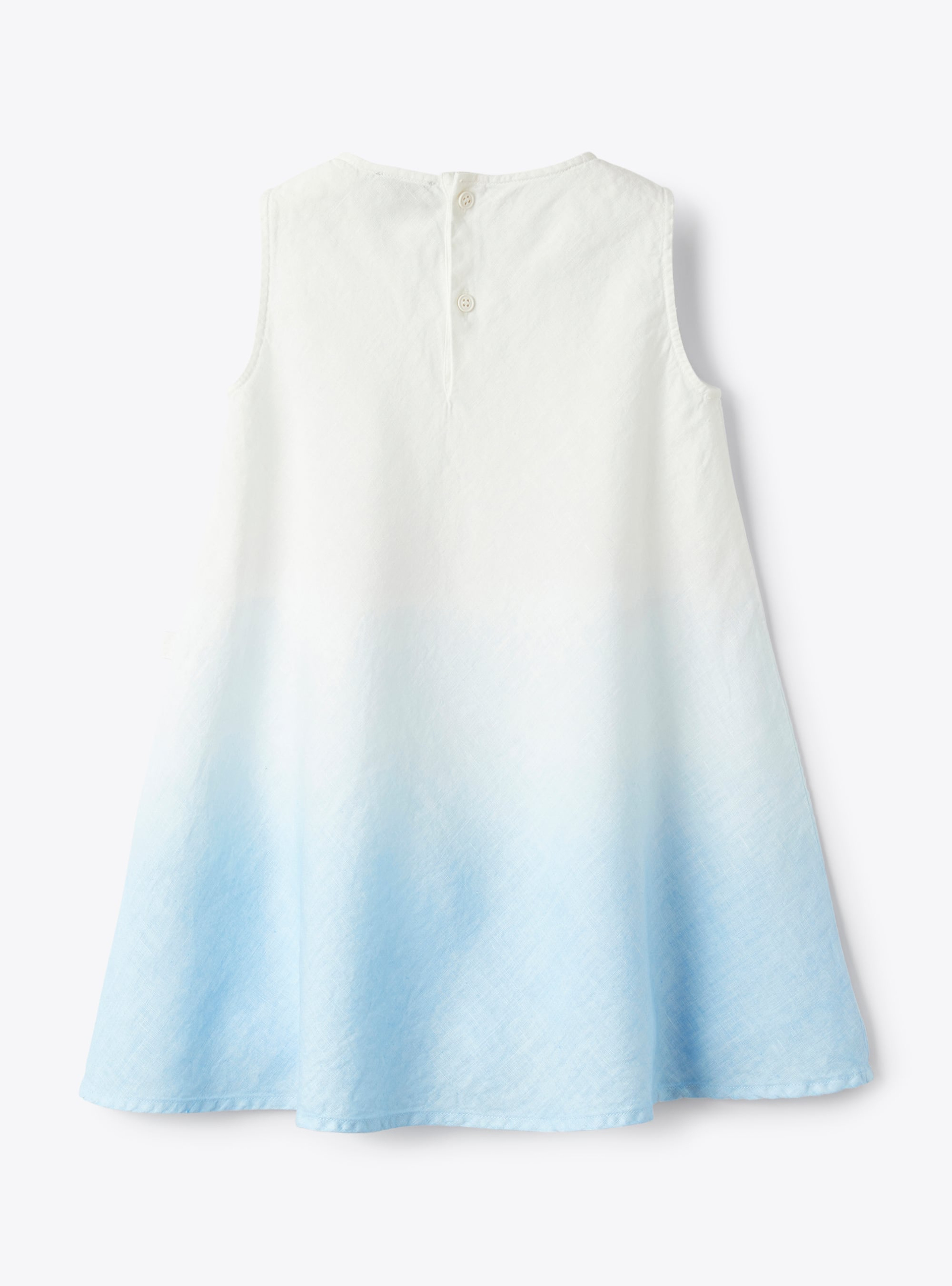 Linen dress with juniper-blue gradient colour - Brown | Il Gufo