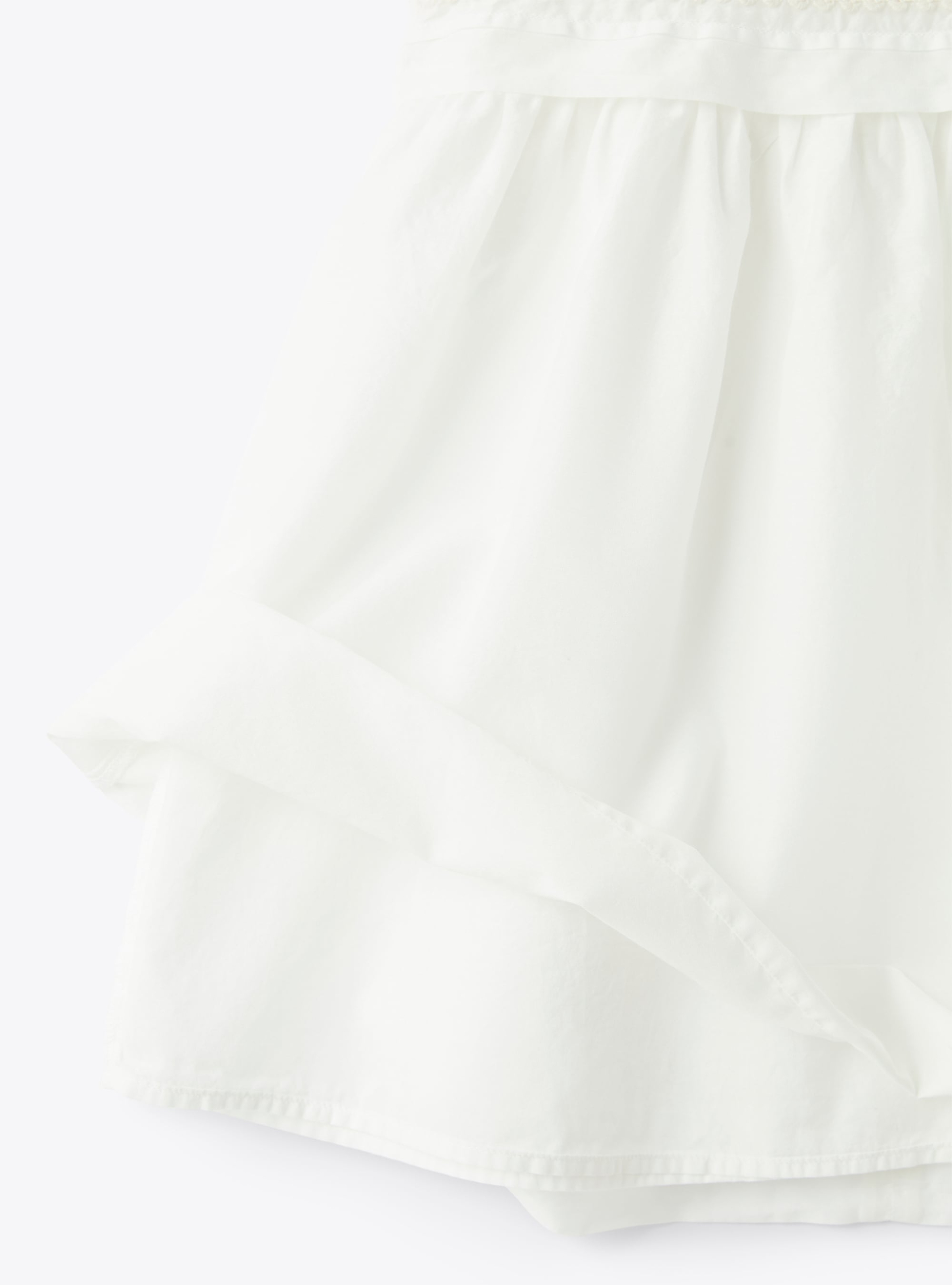 Dress in white cotton voile - White | Il Gufo