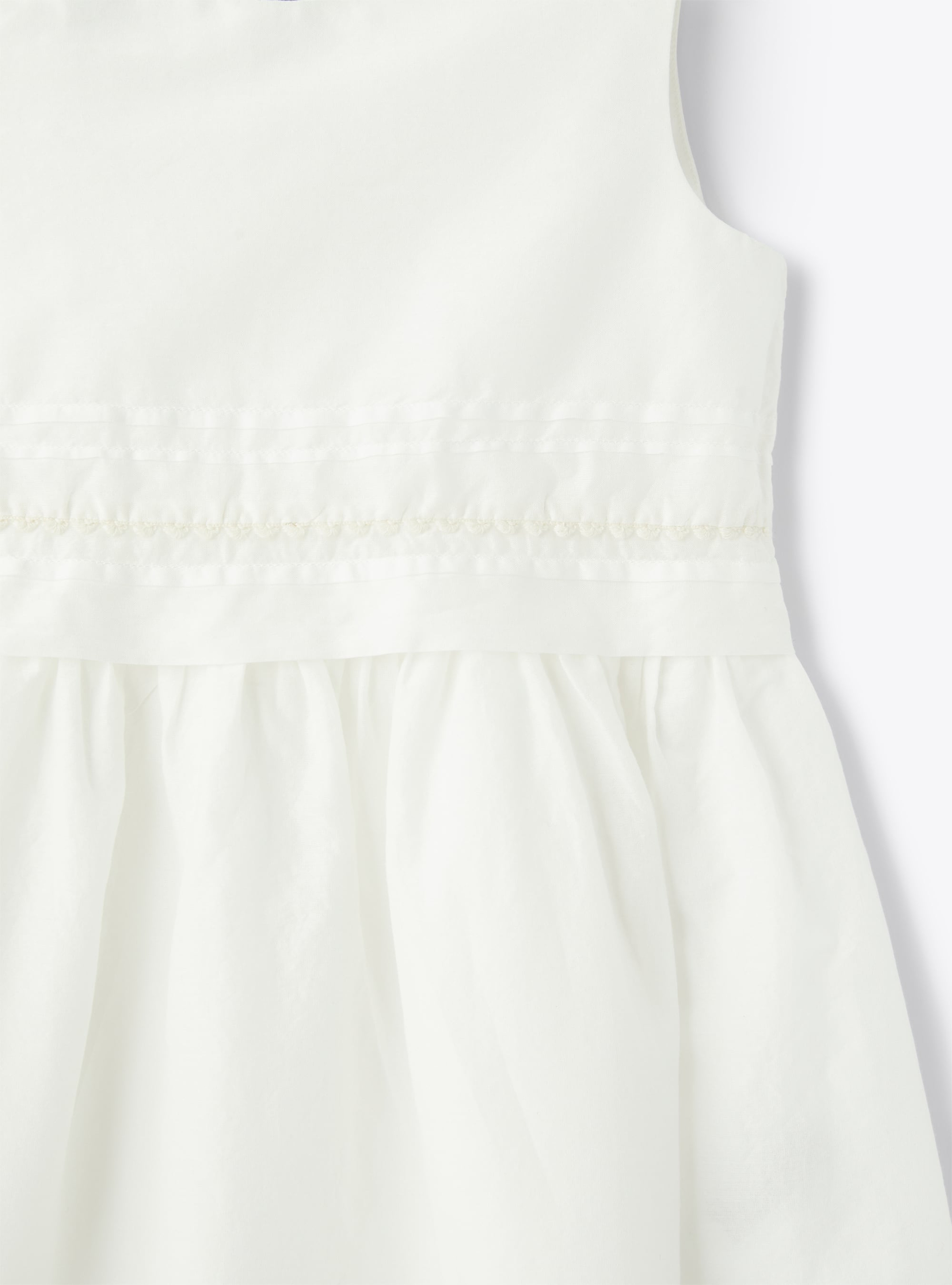 Dress in white cotton voile - White | Il Gufo