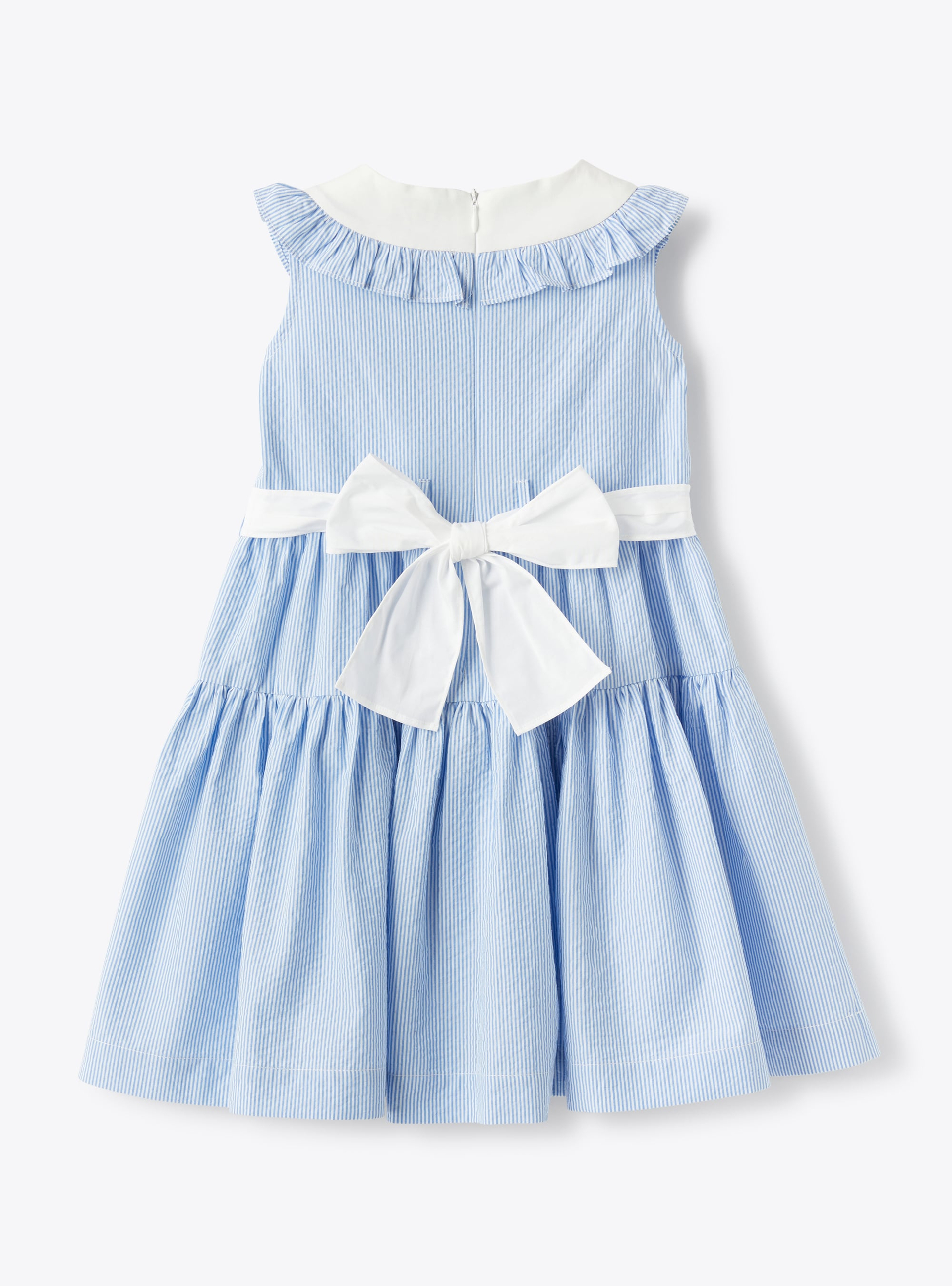 Dress in striped seersucker  - Brown | Il Gufo