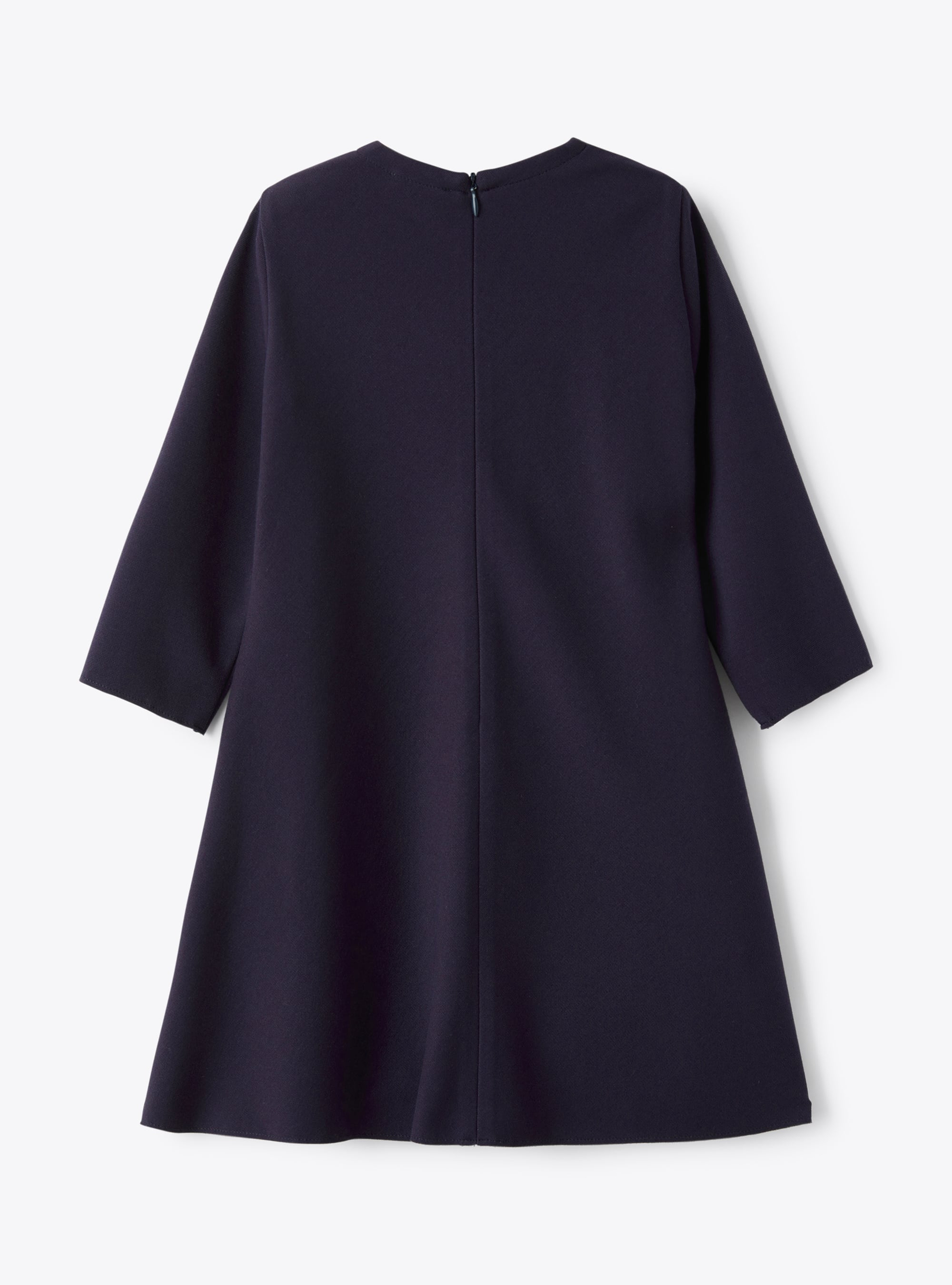 Vestito in punto Roma con fiore - Blu | Il Gufo