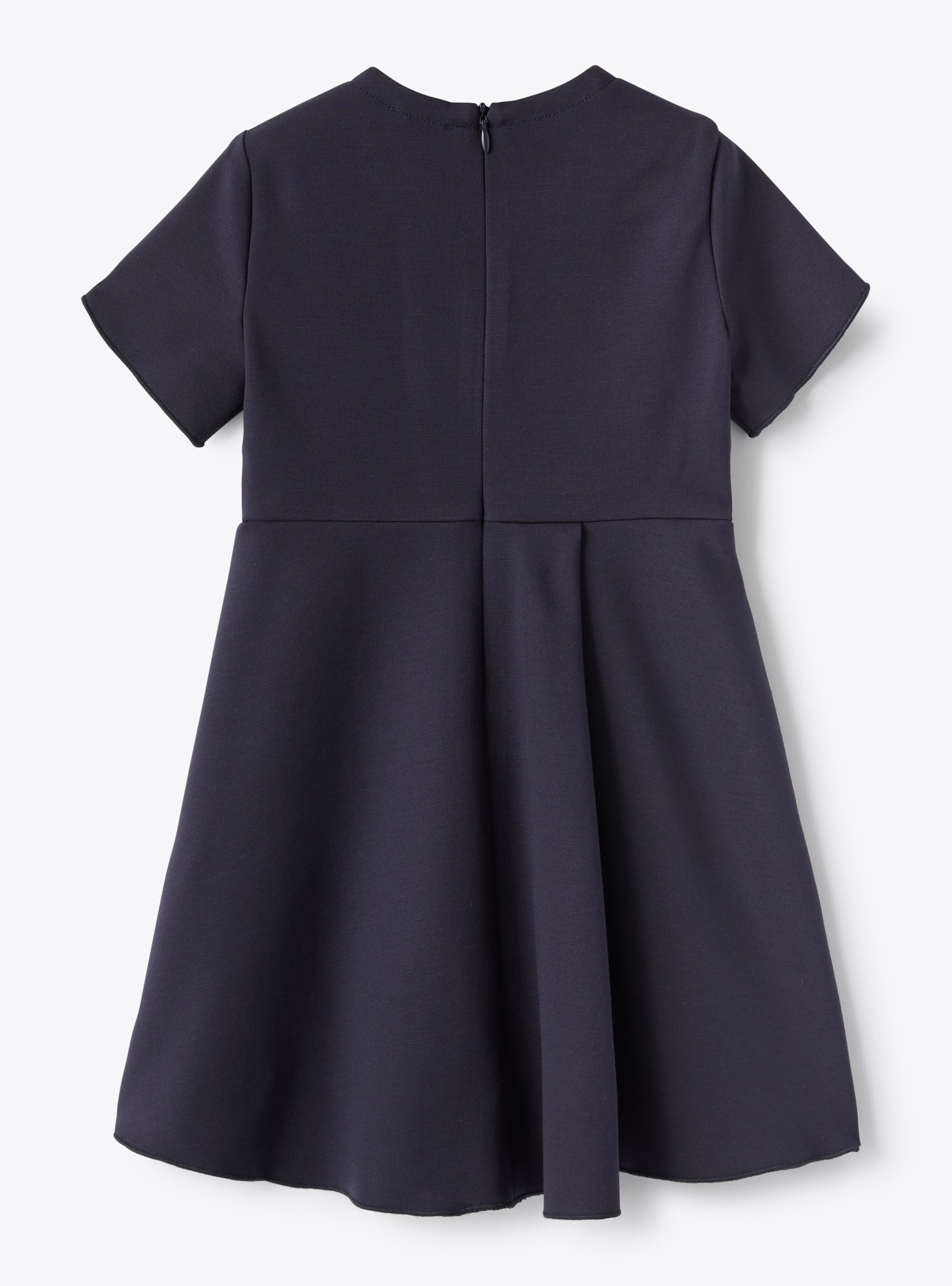 Short-sleeve dress in blue Romanite jersey - Blue | Il Gufo
