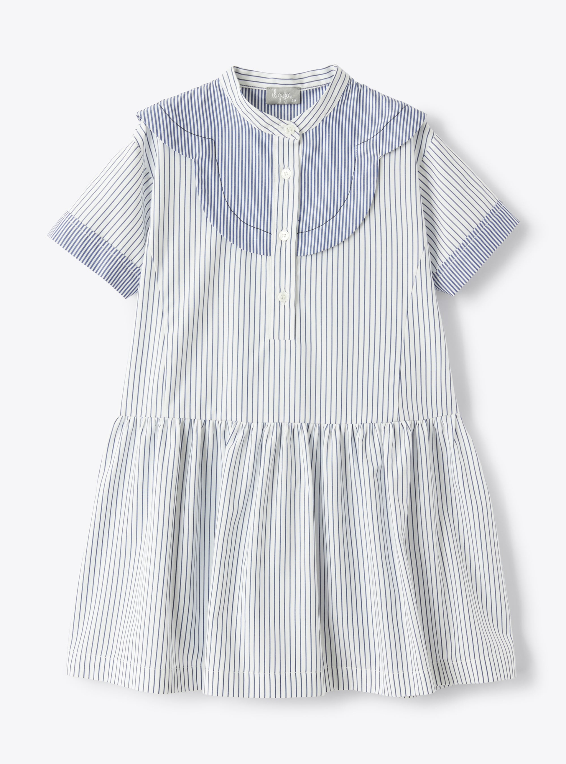 Dress in striped poplin - Dresses - Il Gufo