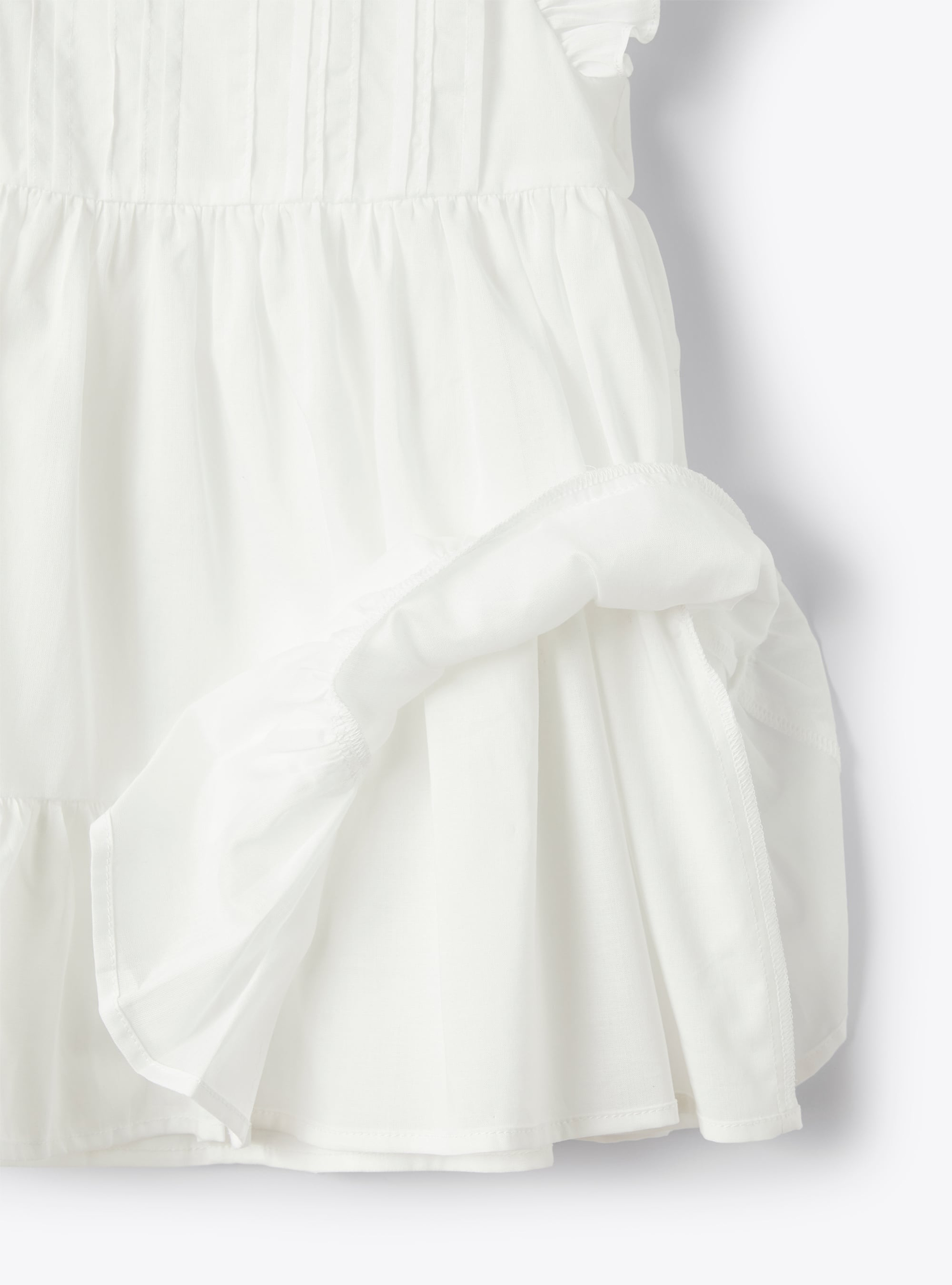 Dress in cotton voile with bloomers - White | Il Gufo