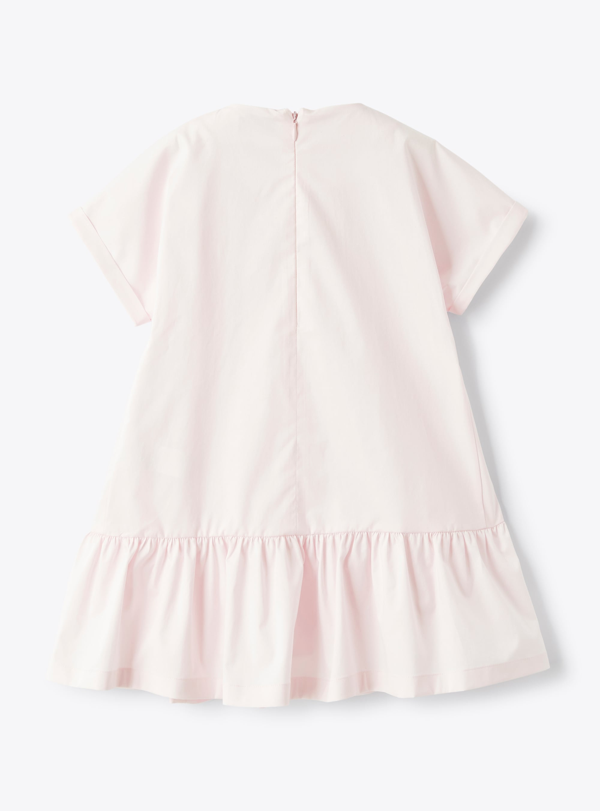 Dress in stretch poplin with appliquéd detailing - Pink | Il Gufo