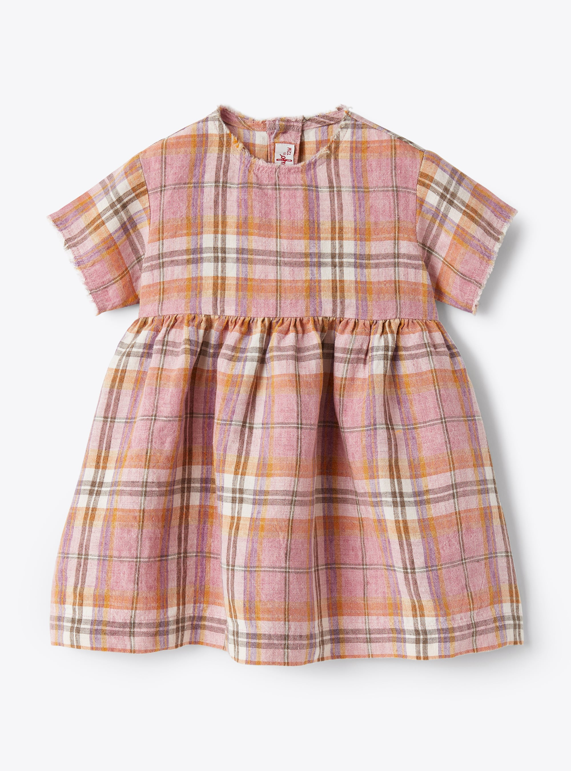 Dress in Madras-checked linen - Dresses - Il Gufo