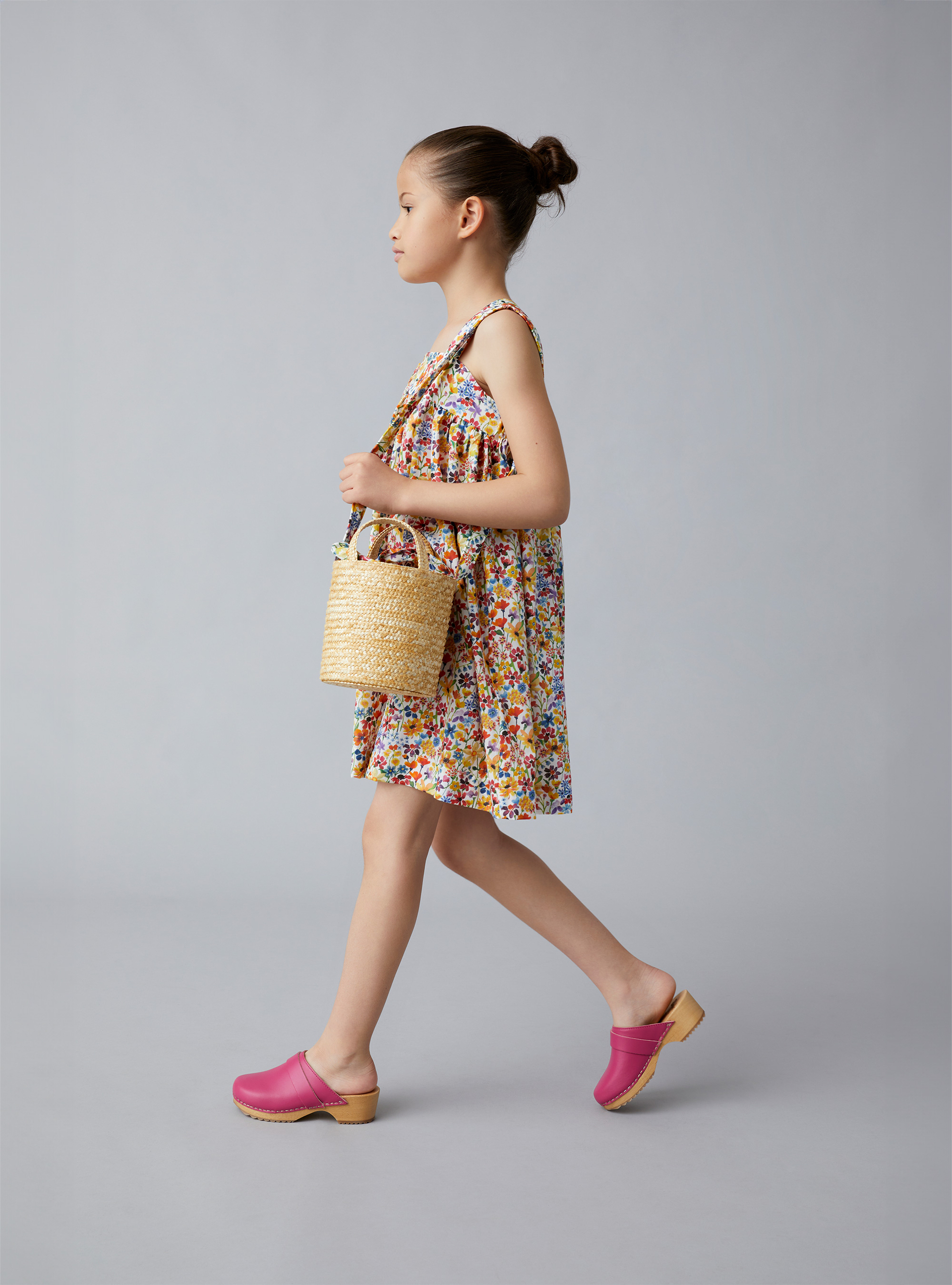 Vestito scamiciato in Liberty Fabric - Giallo | Il Gufo