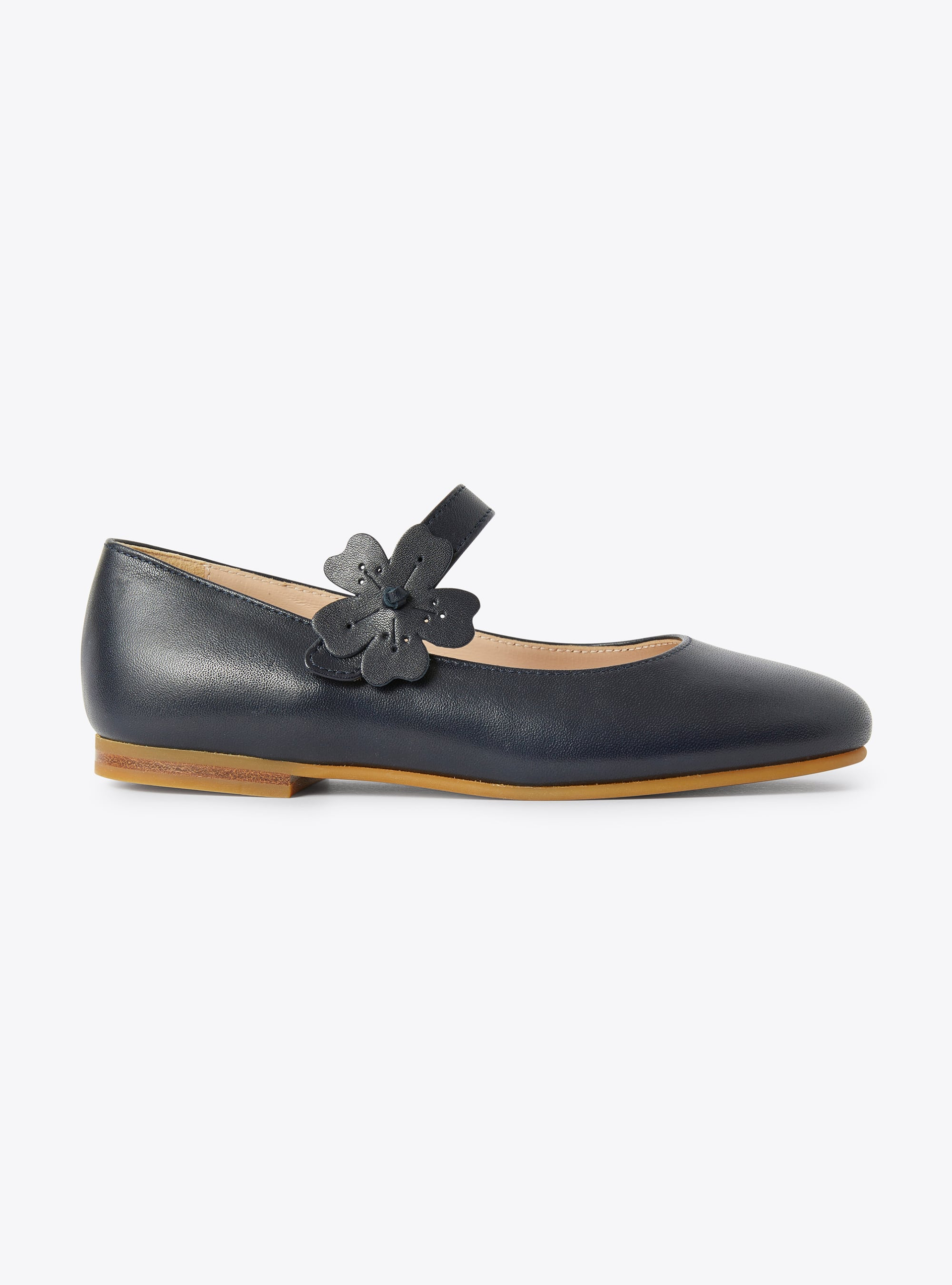 Ballet flat with a flower embellishment in blue - Blue | Il Gufo