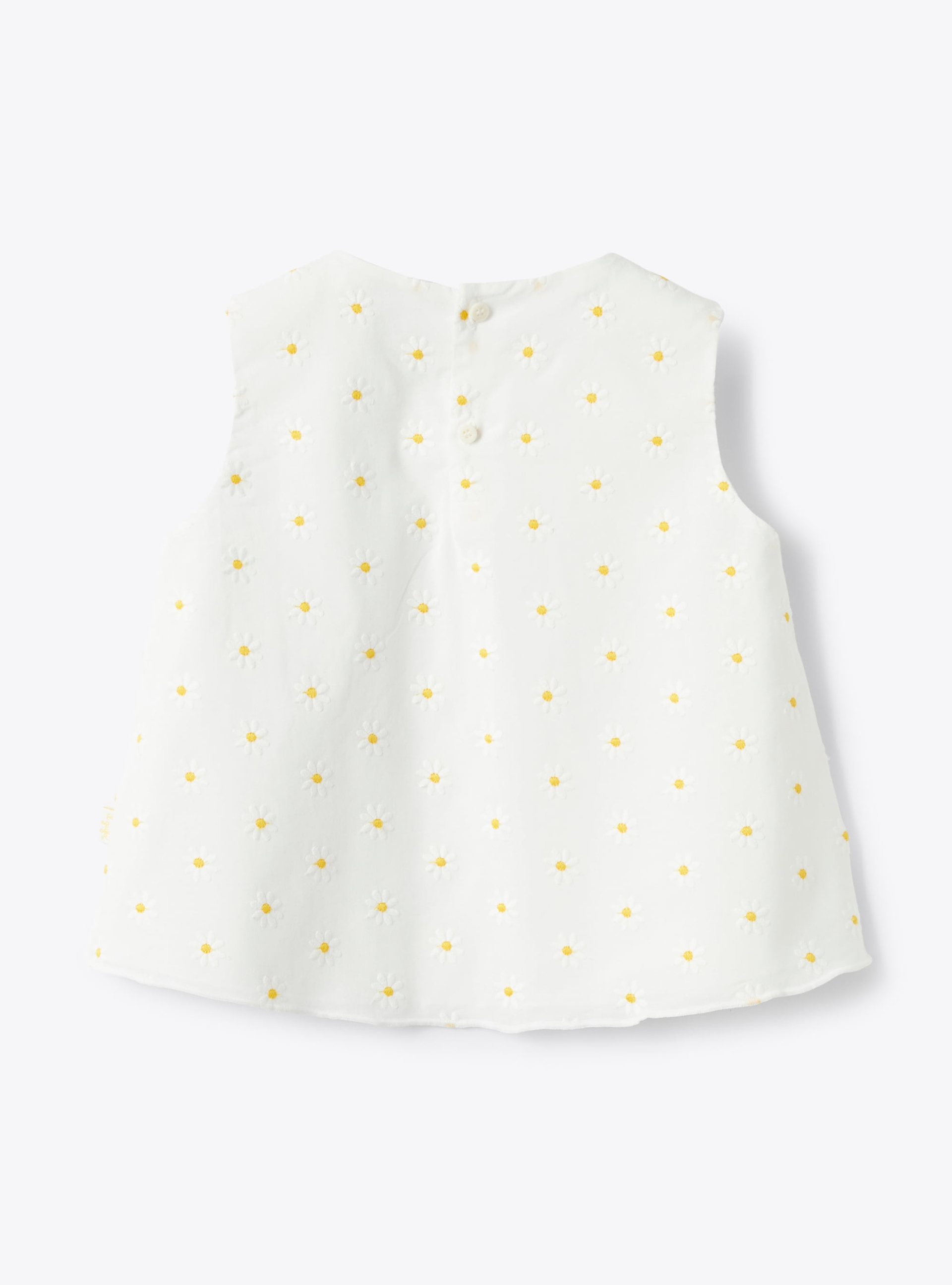 Top in muslin with embroidery - White | Il Gufo